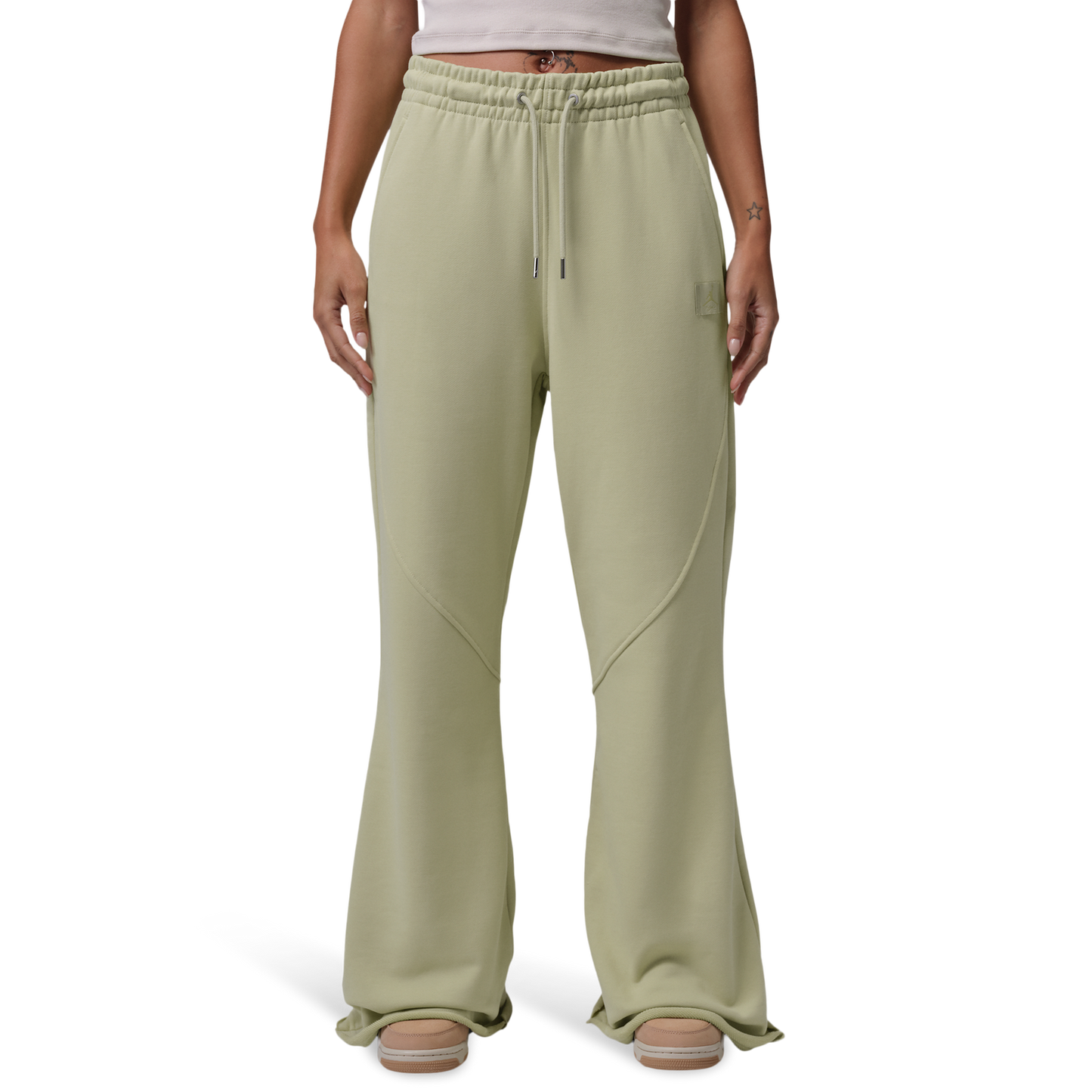Jordan Flight Fleece FLR Pants - Women's - Lawn/Olive Aura