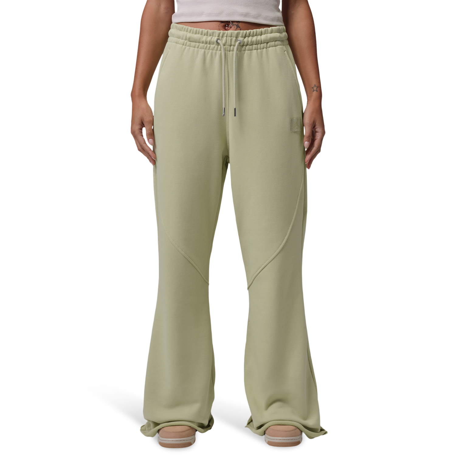 Jordan Flight Fleece FLR Pants - Women's - Lawn/Olive Aura
