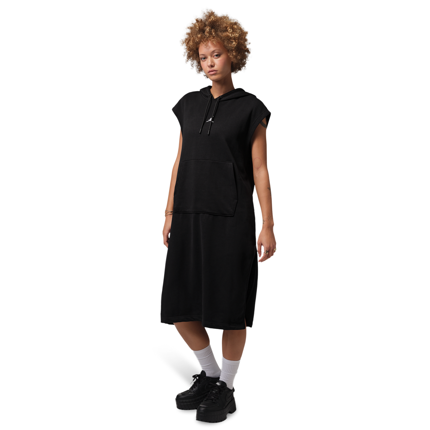 Jordan Brooklyn Fleece Crew Hooded Dress - Women's - Black/White