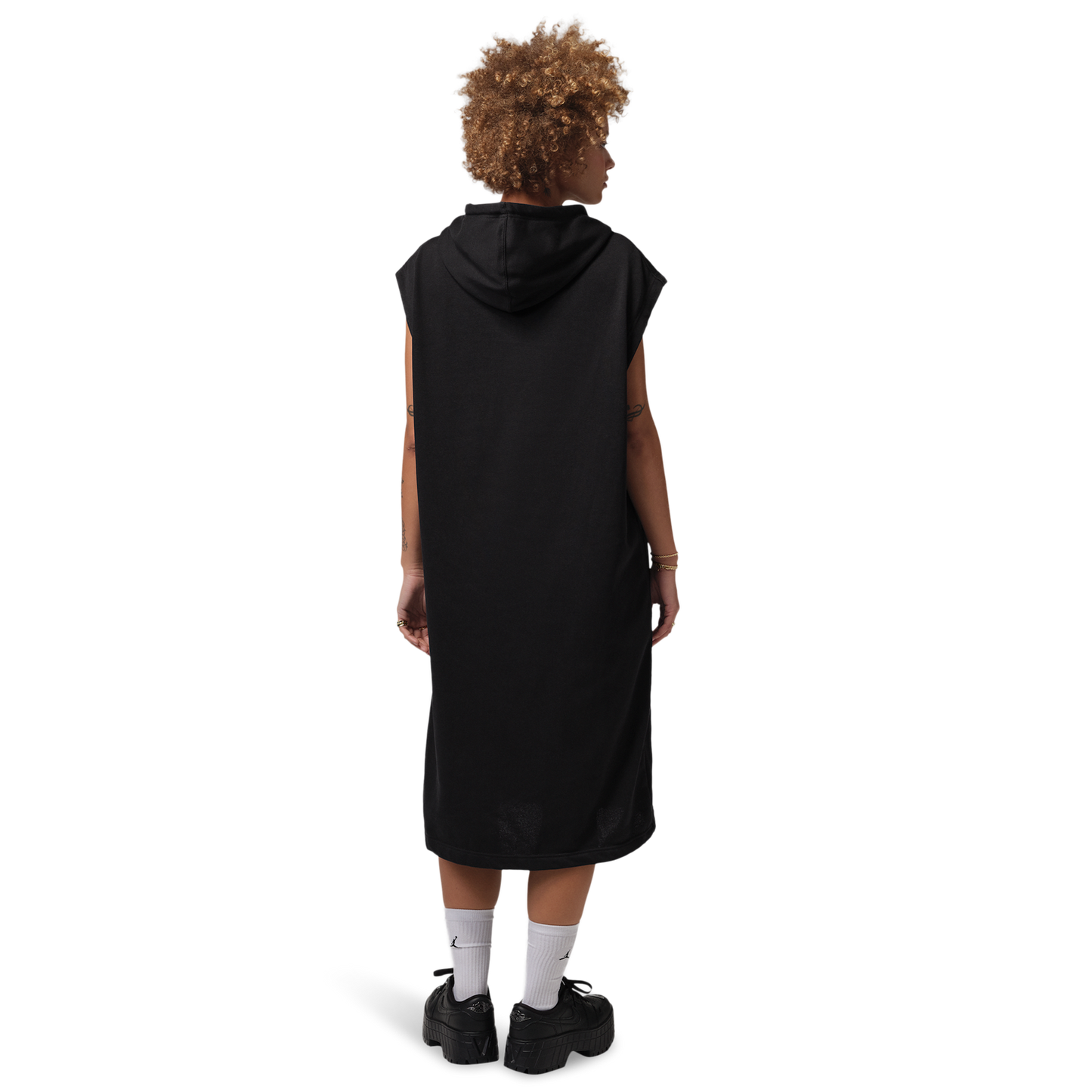 Jordan Brooklyn Fleece Crew Hooded Dress - Women's - Black/White