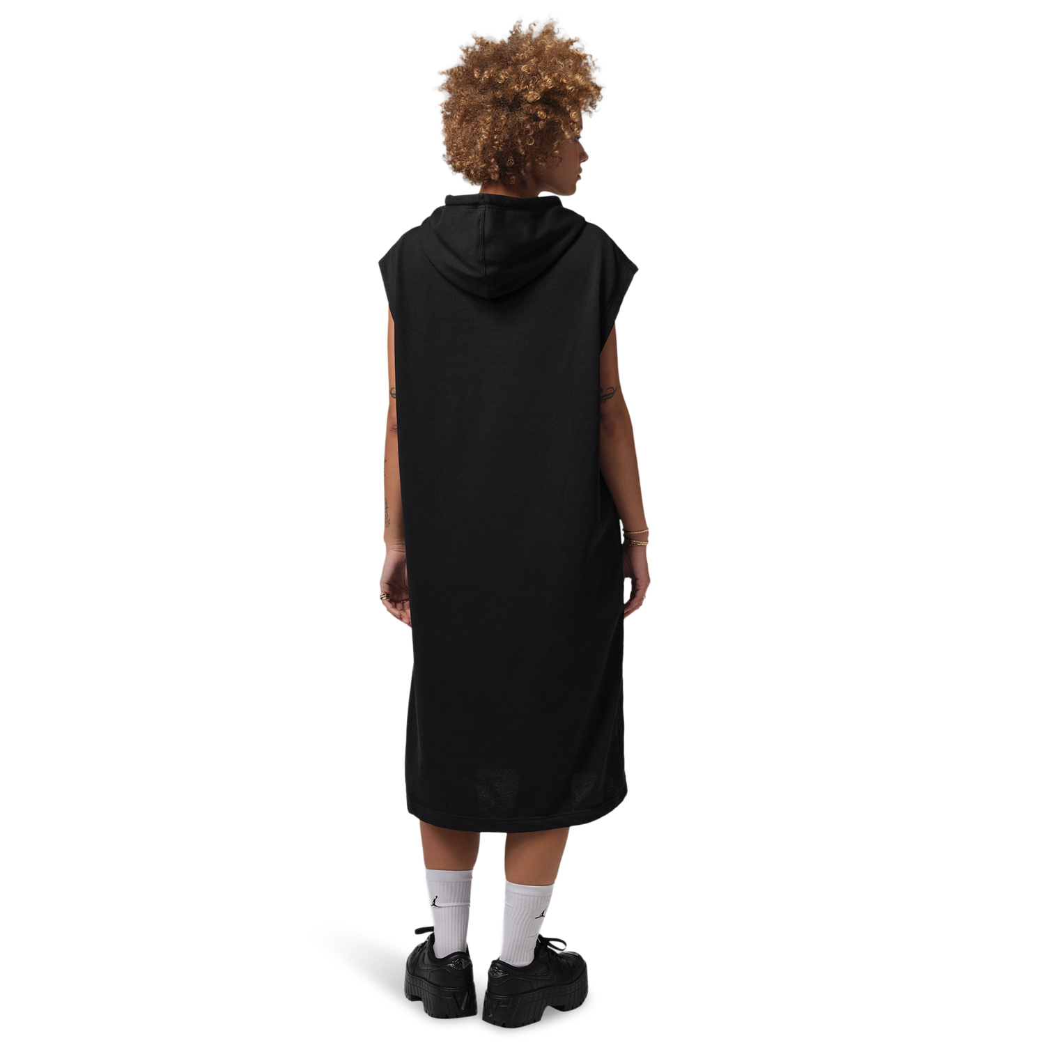 Jordan Brooklyn Fleece Crew Hooded Dress - Women's - Black/White