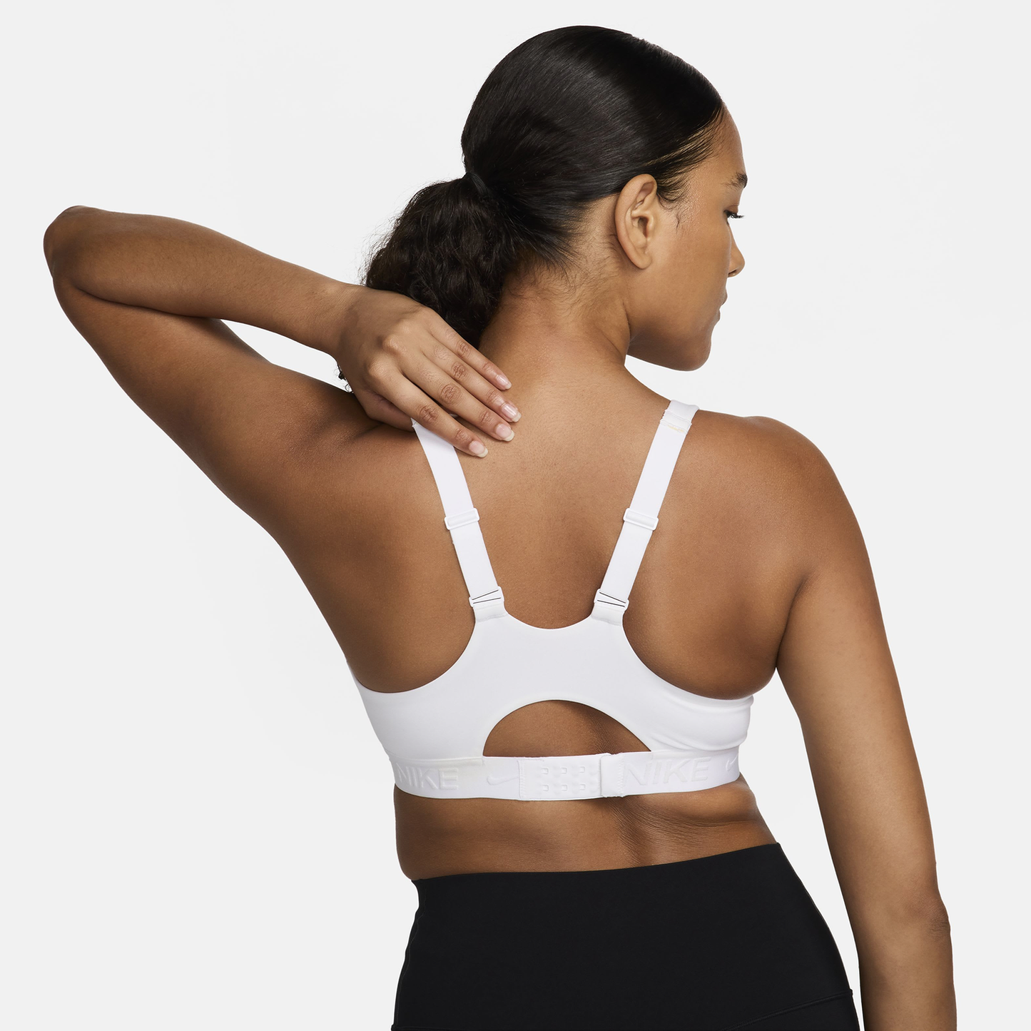 Nike Indy High DF Sports Bra - Women's - White/Stone Mauve/White