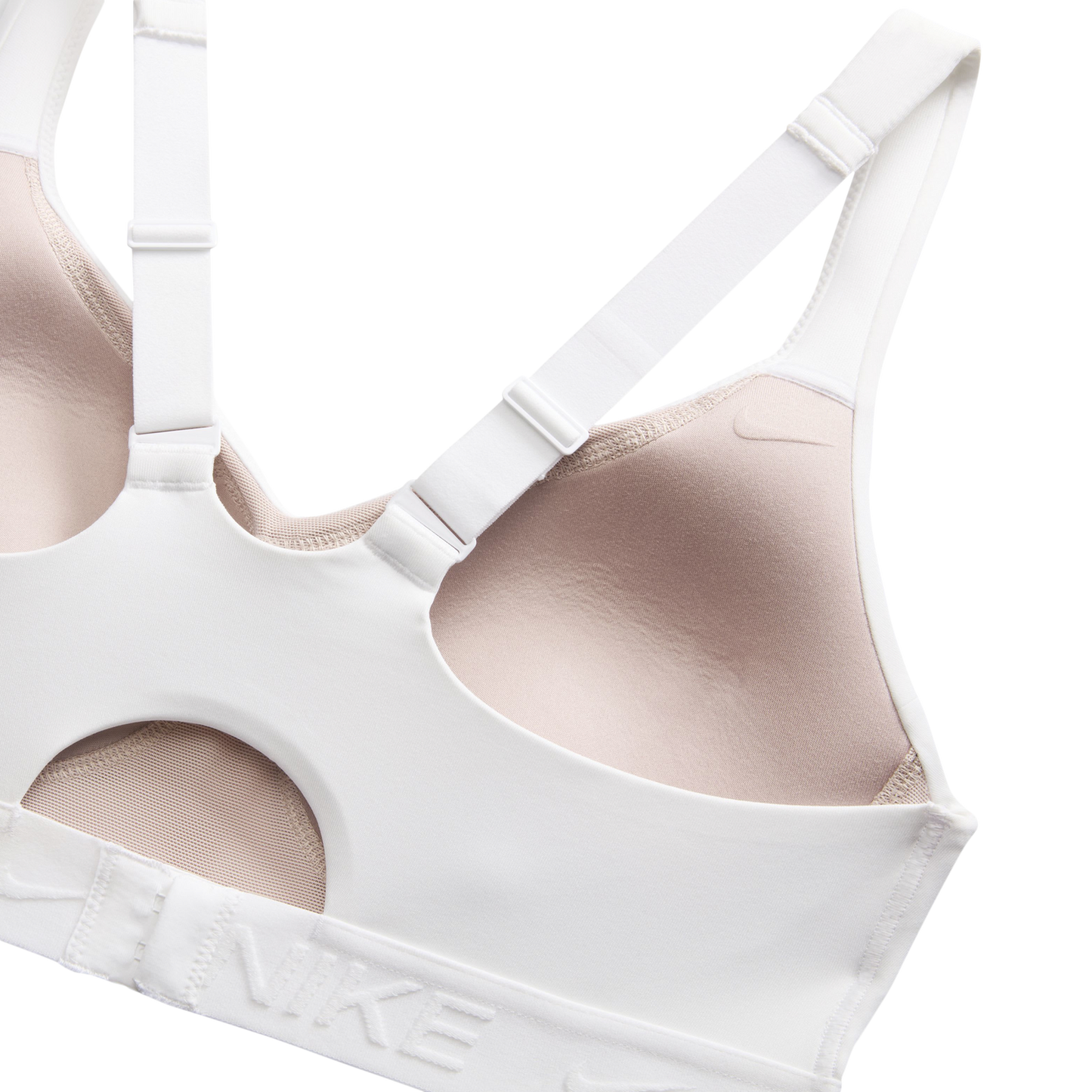 Nike Indy High DF Sports Bra - Women's - White/Stone Mauve/White