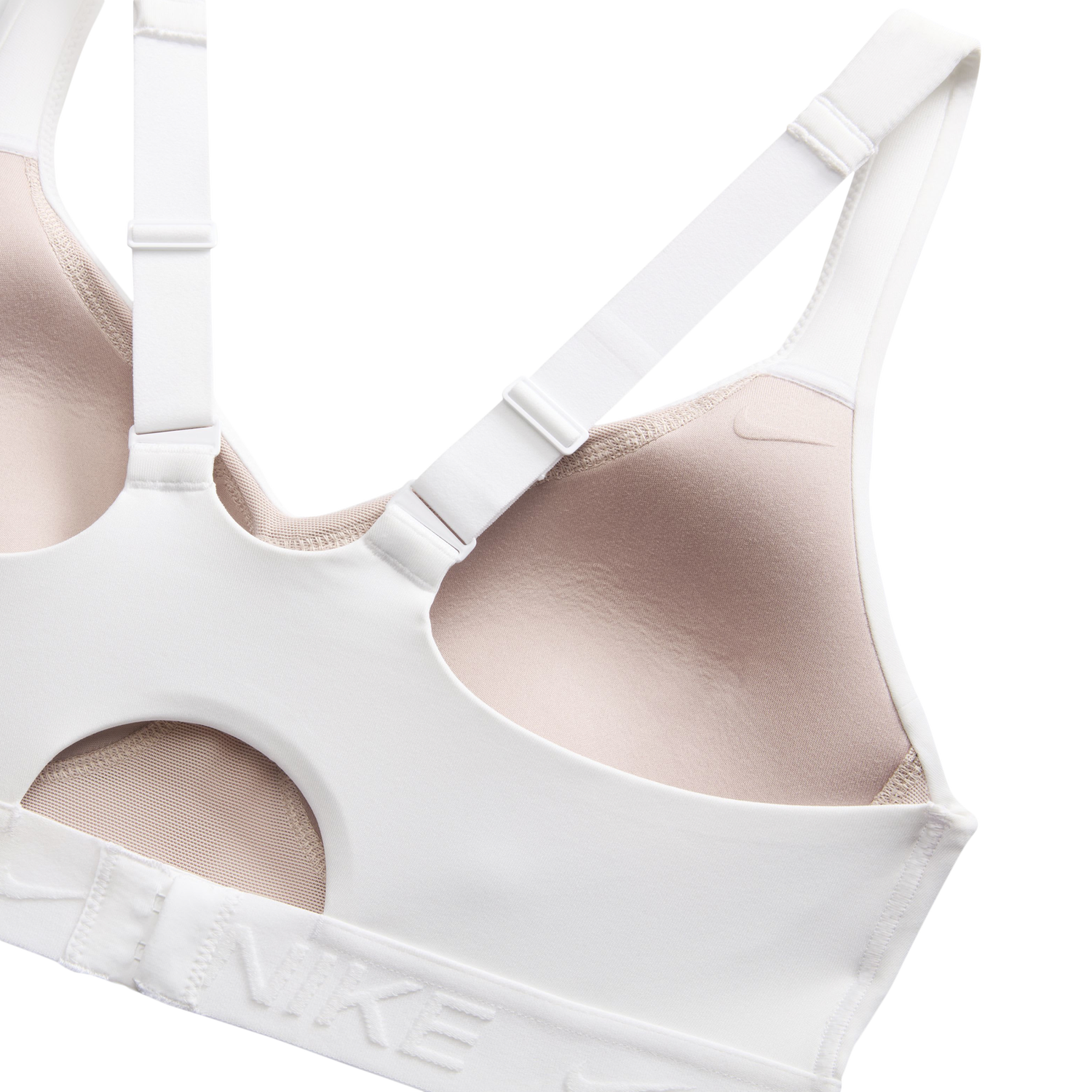 Nike Indy High DF Sports Bra - Women's - White/Stone Mauve/White