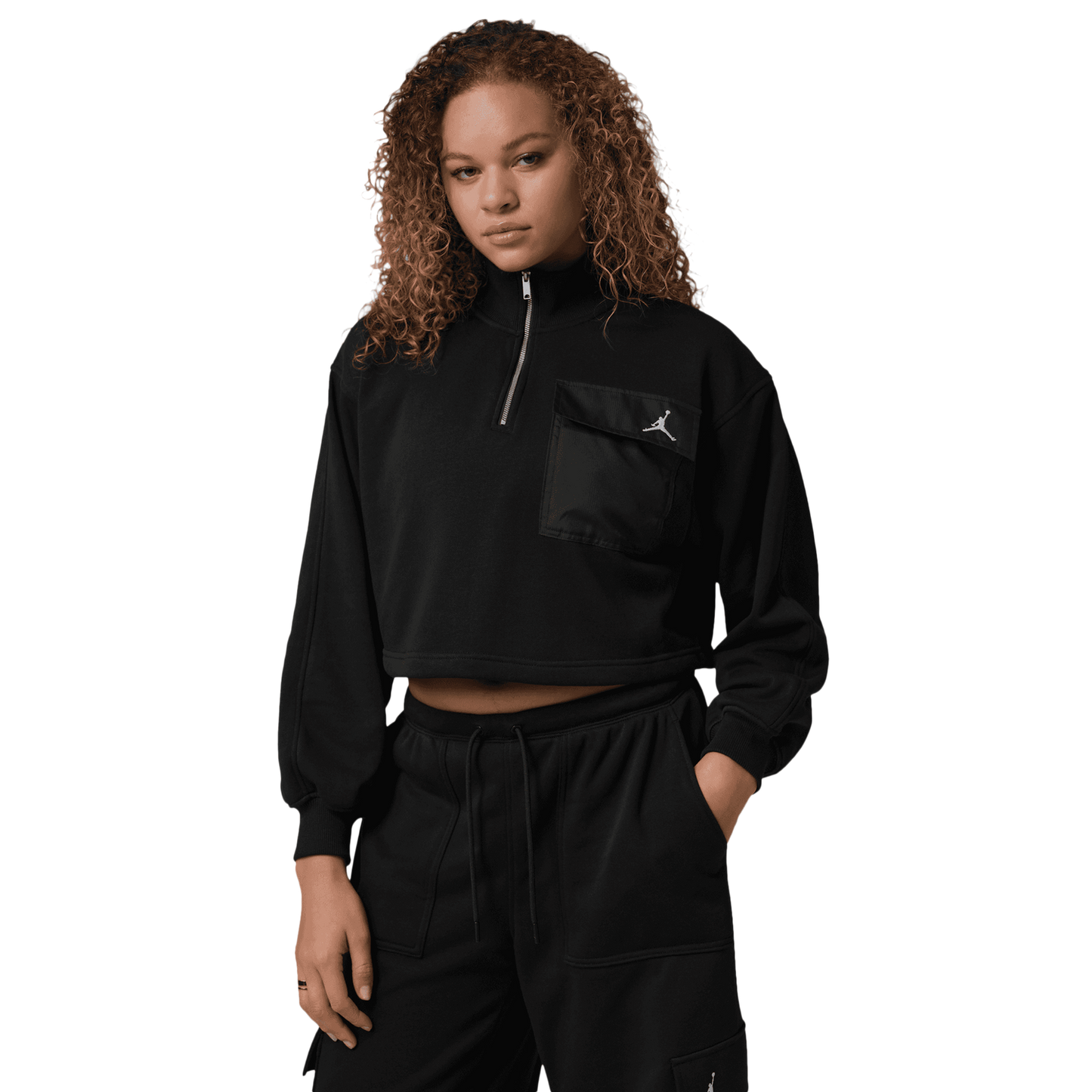 Jordan Brooklyn Fleece Quarter-Zip - Women's - Black/Black