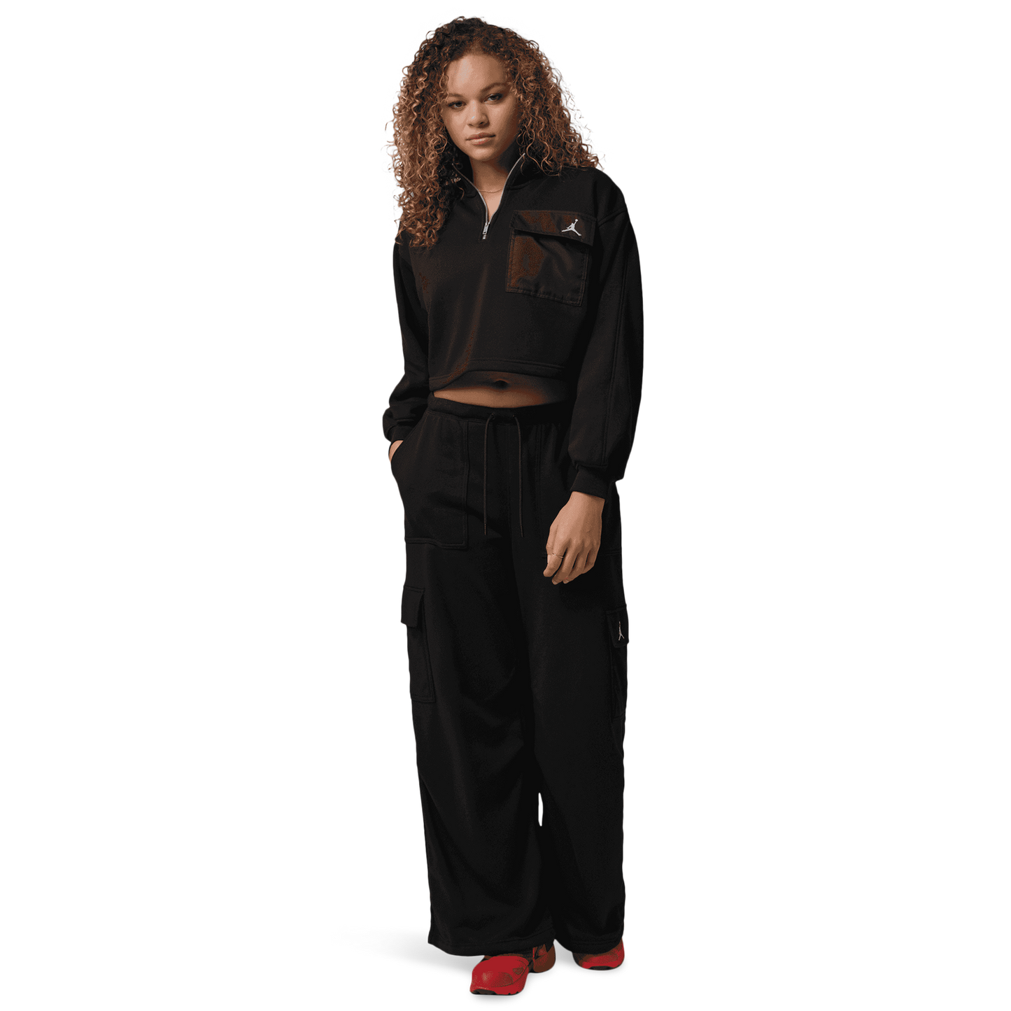 Jordan Brooklyn Fleece Quarter-Zip - Women's - Black/Black
