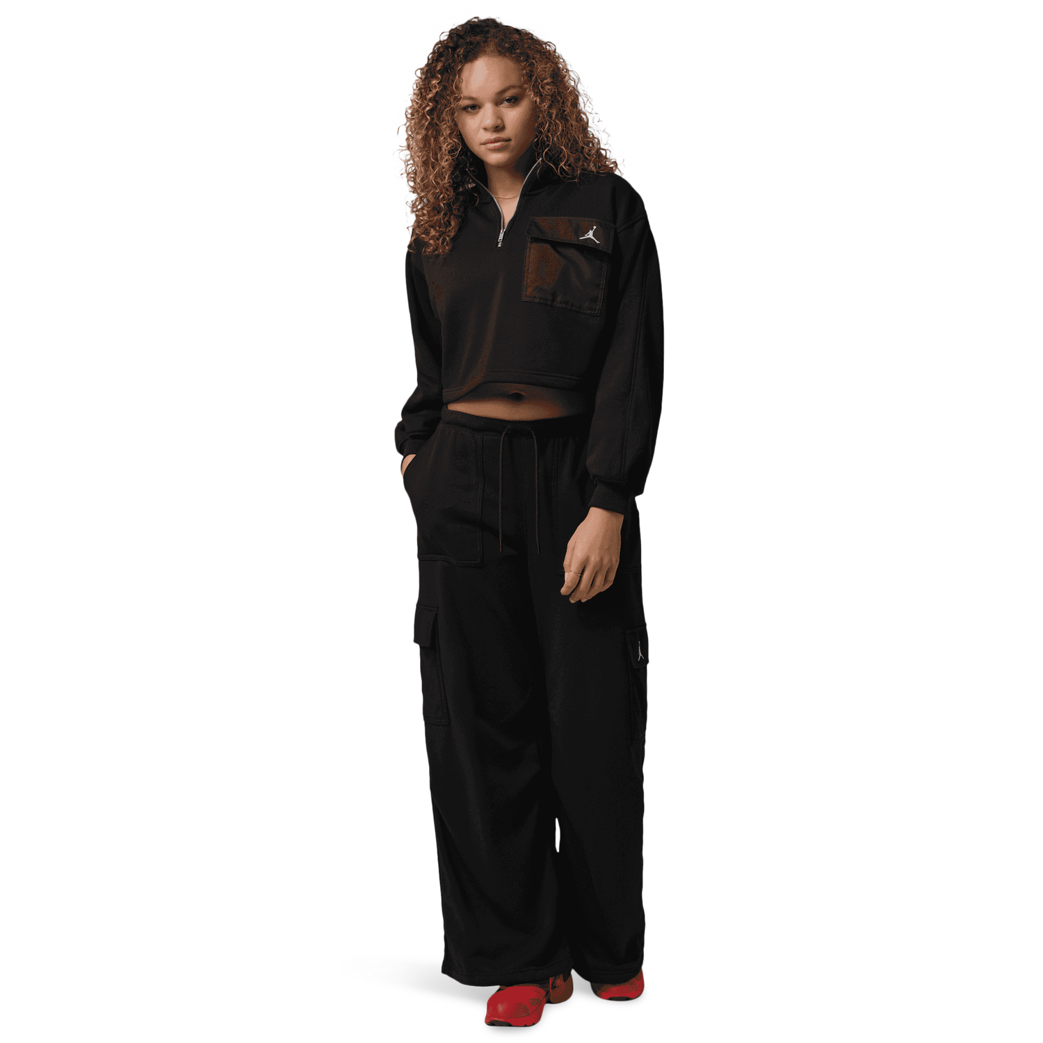 Jordan Brooklyn Fleece Quarter-Zip - Women's - Black/Black