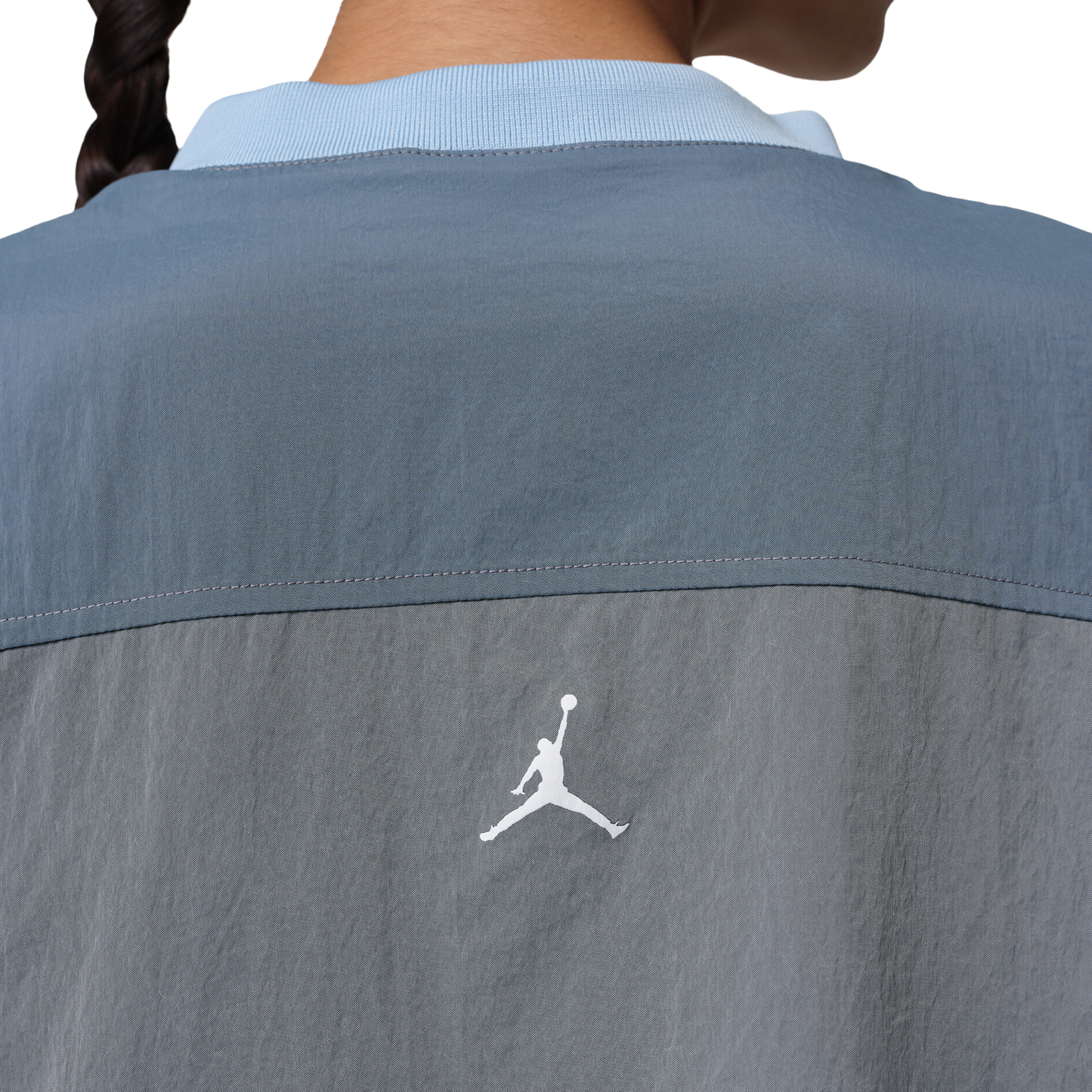 Jordan Brooklyn Woven Long Sleeve Graphic T-Shirt - Women's - Psychic Blue/White