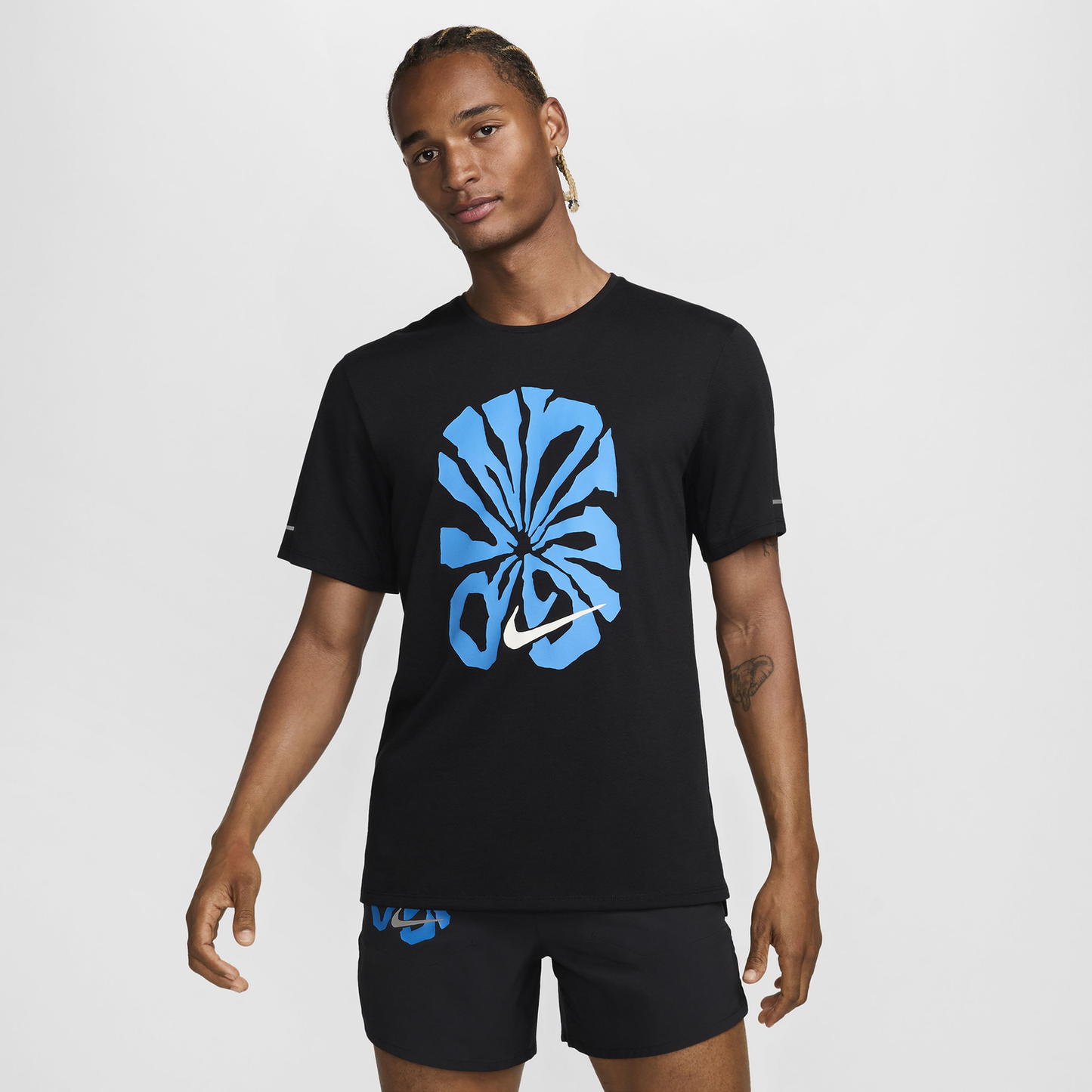 Nike Rise 365 Run Energy Dri-FIT SS T-Shirt - Men's - Summit White/Black