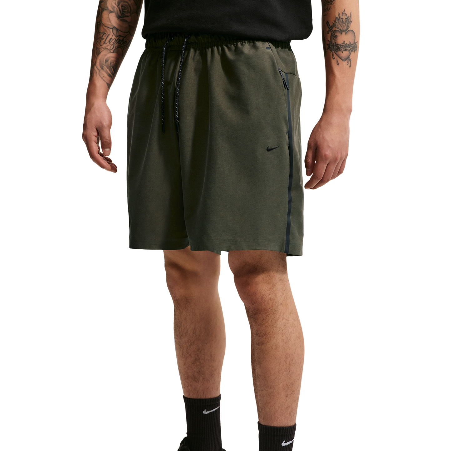 Nike Tech Shori Knit Shorts - Men's - Cargo Khaki/Black