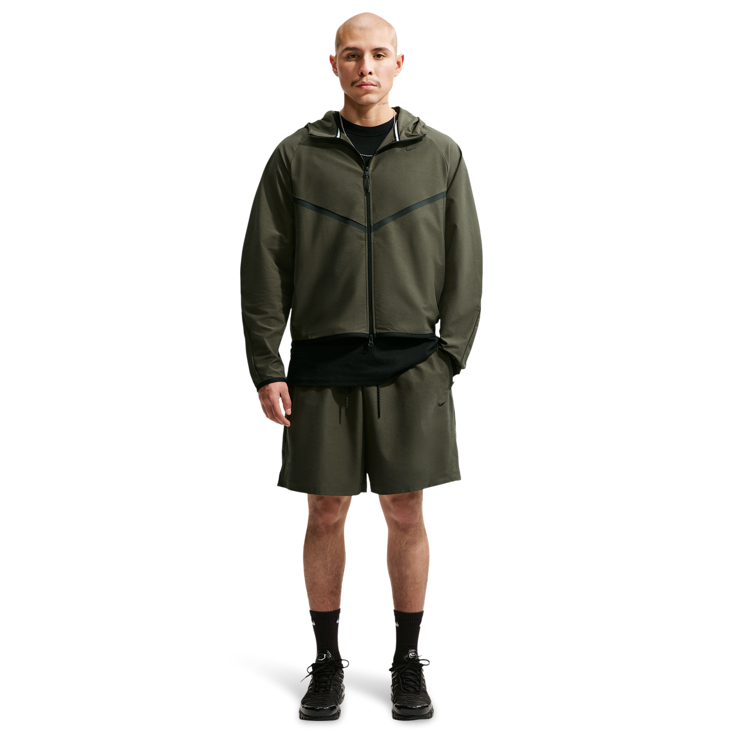 Nike Tech Shori Knit Shorts - Men's - Cargo Khaki/Black
