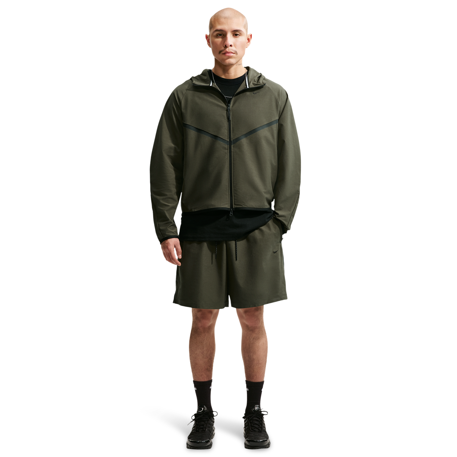 Nike Tech Shori Knit Shorts - Men's - Cargo Khaki/Black