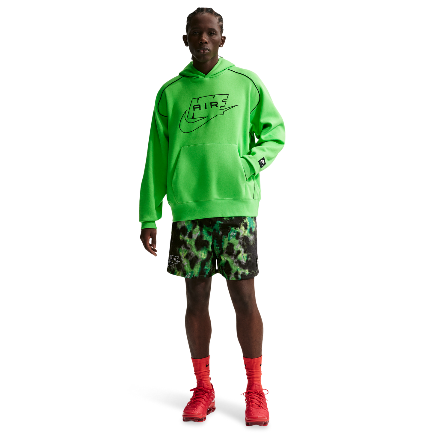 Nike Air Pullover Hoodie - Men's - Mean Green/Black