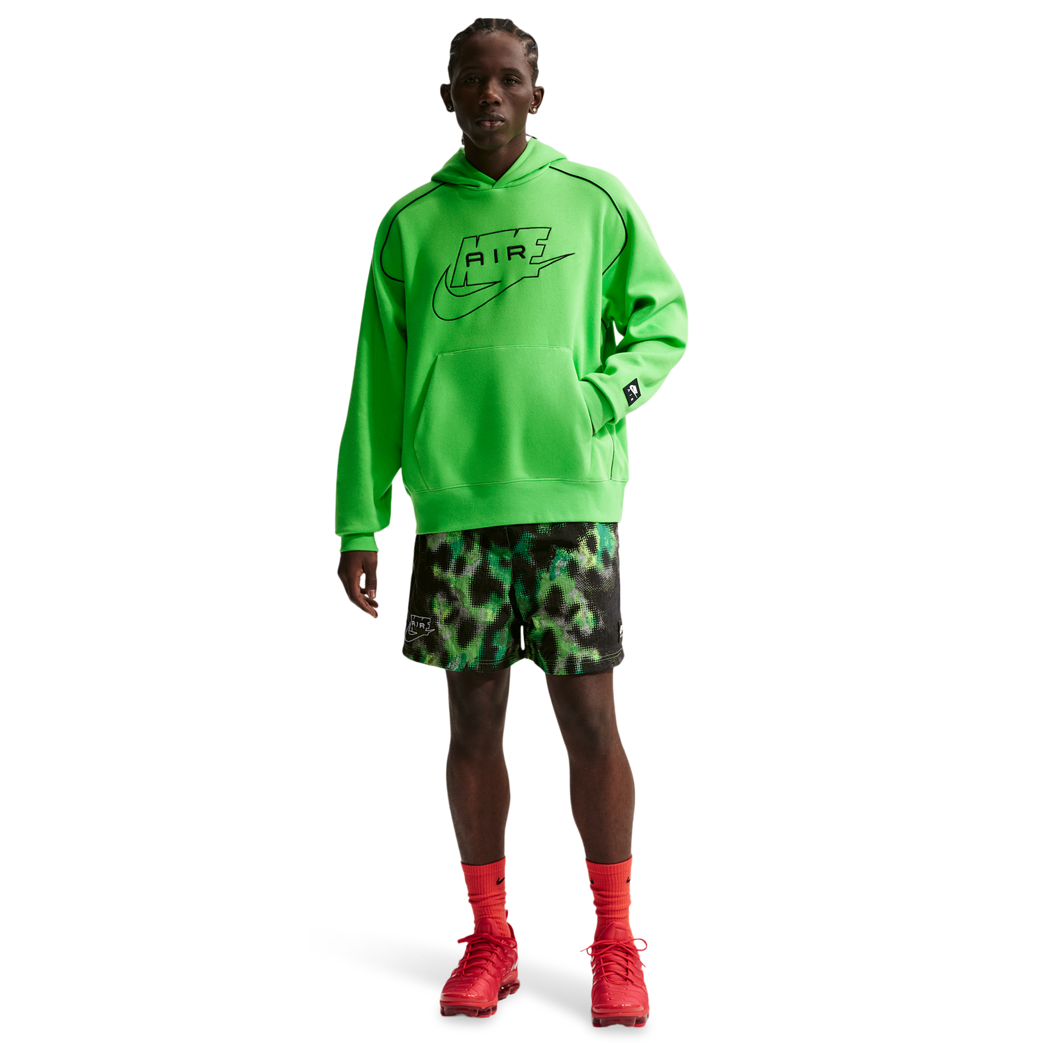 Nike Air Pullover Hoodie - Men's - Mean Green/Black