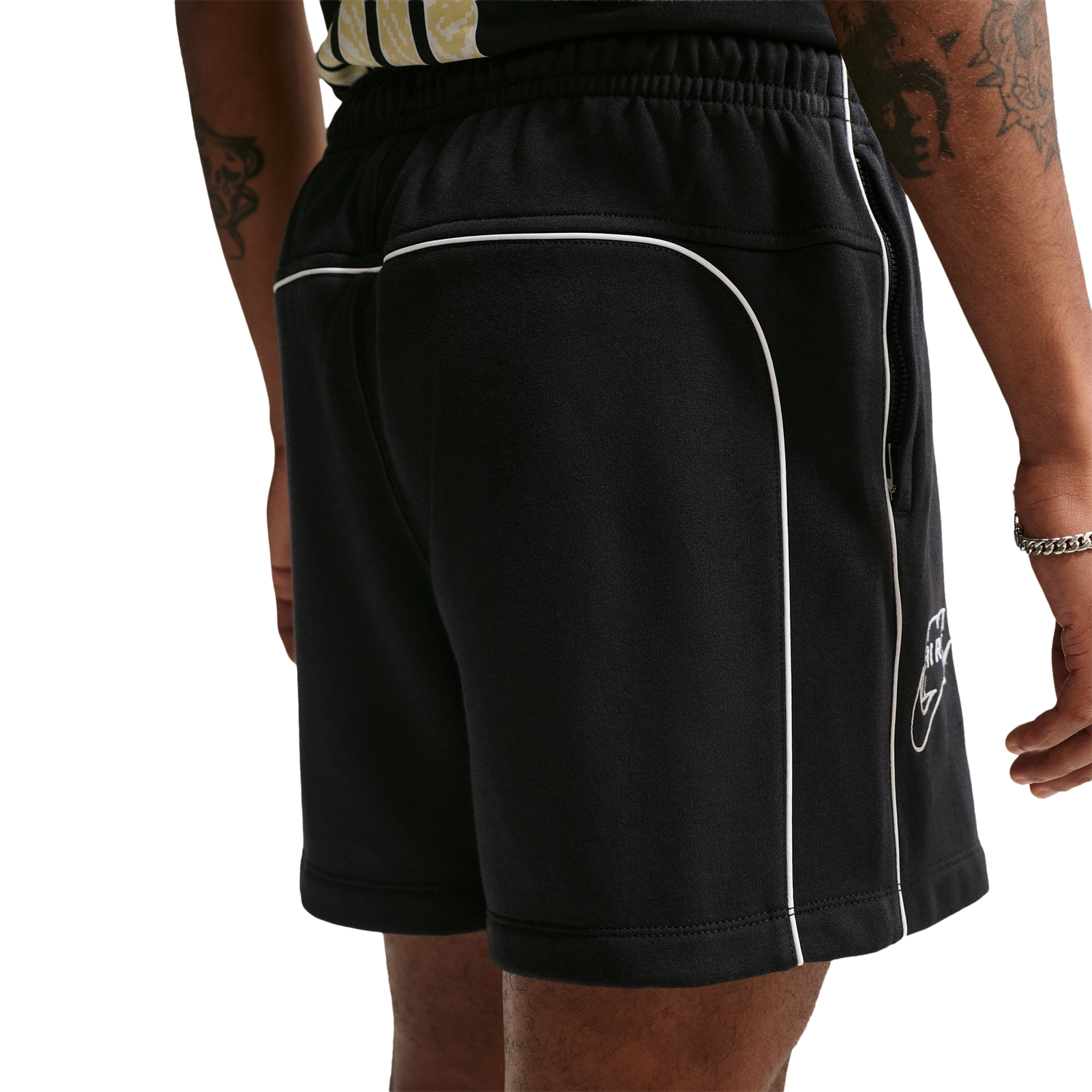 Nike Air BB Fleece Short - Men's - Black/White/White