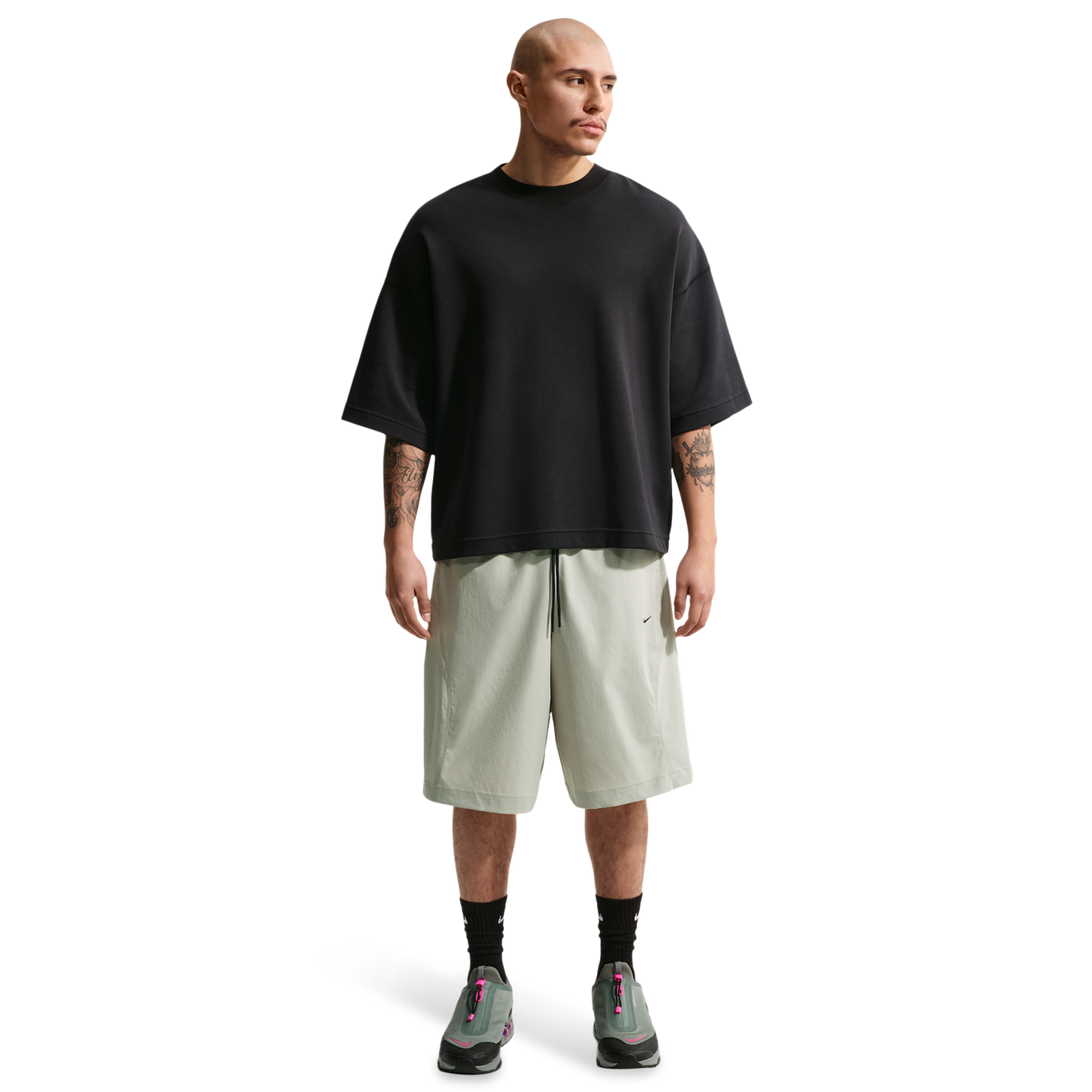 Nike Drifit Tech Helios Sun Short - Men's - Black/Spruce Fog