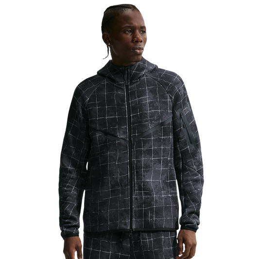 Nike Tech Fleece Full Zip Windrunner Jacket - Men's - Black/Iron Grey