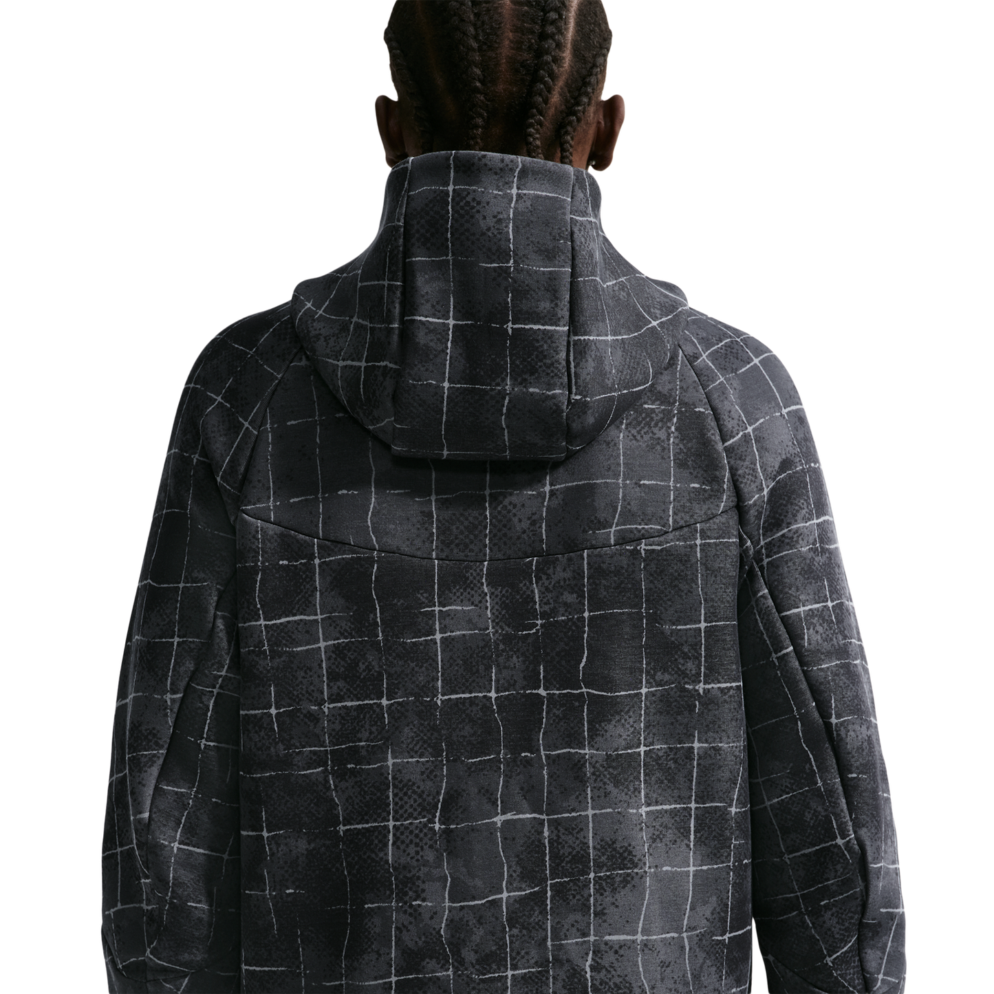 Nike Tech Fleece Full Zip Windrunner Jacket - Men's - Black/Iron Grey