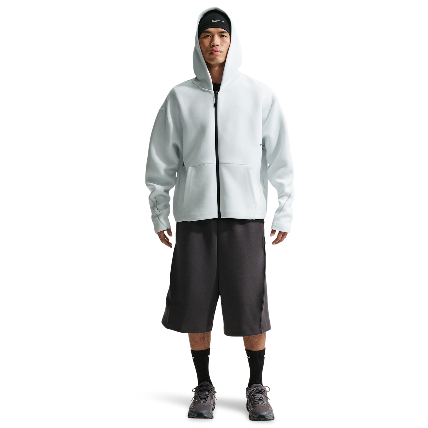 Nike Tech Fleece Ergo Full-Zip - Men's - Off White/Black