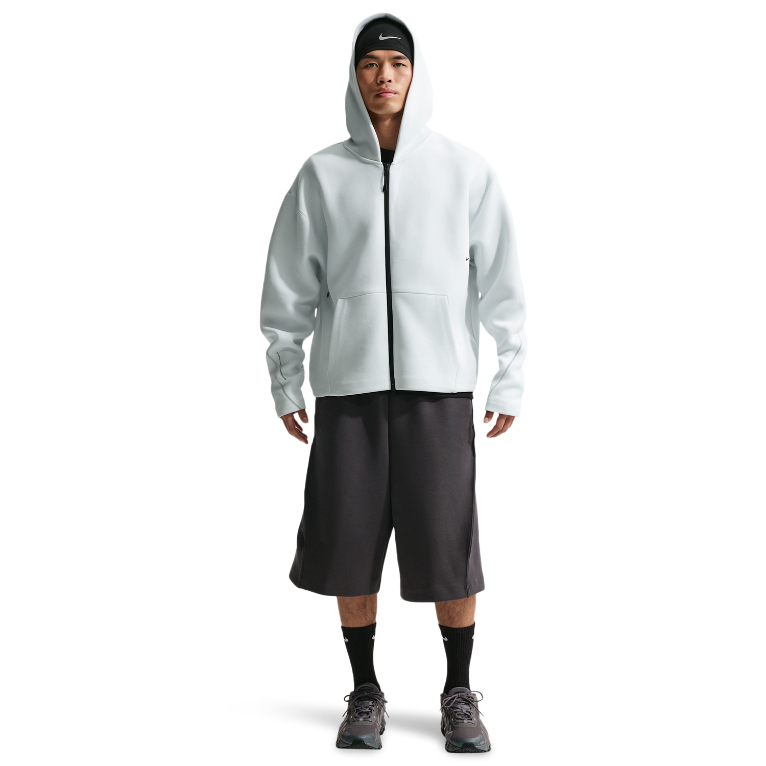 Nike Tech Fleece Ergo Full-Zip - Men's - Off White/Black