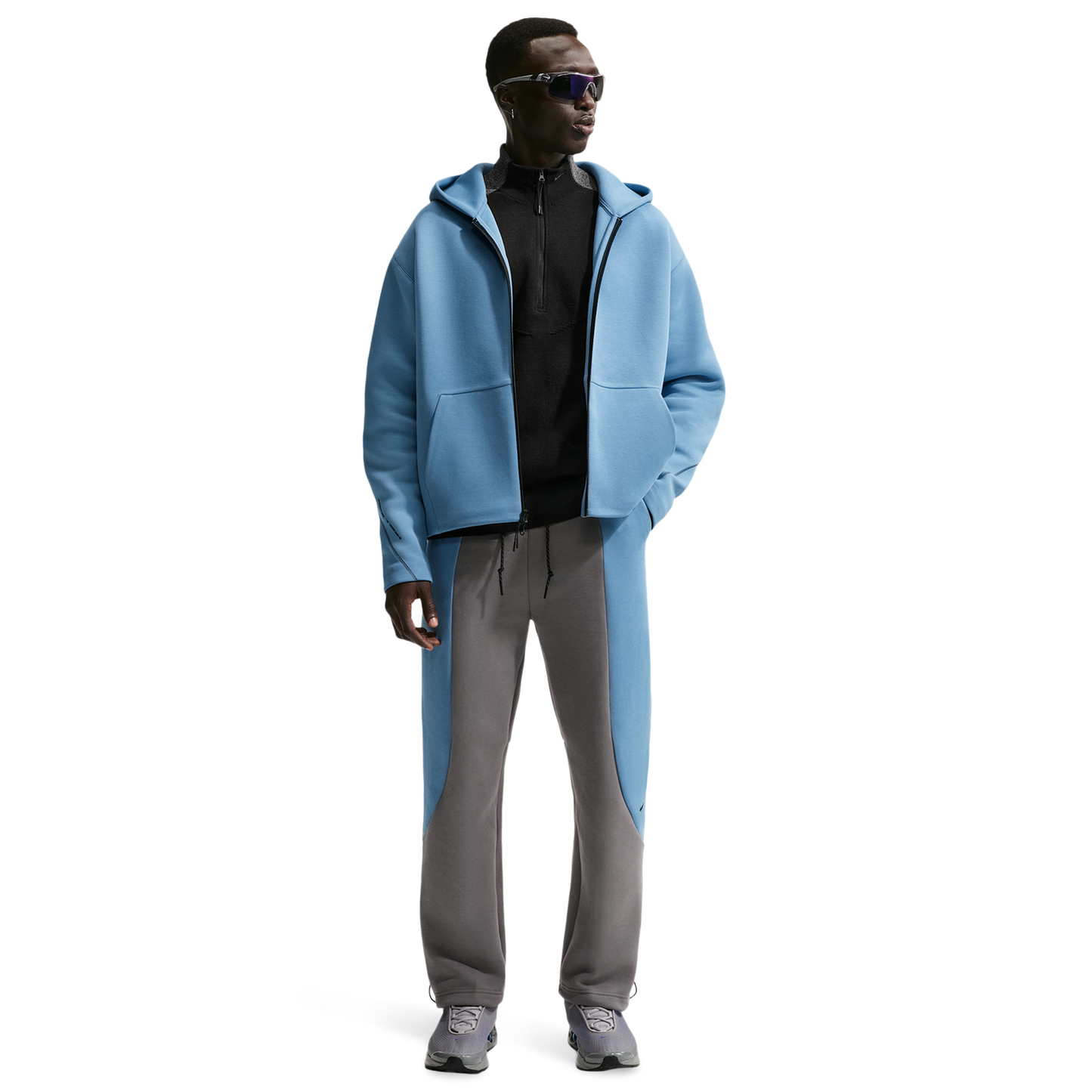 Nike Tech Fleece Pro Cb Open Hem Pants - Men's - Pencil Point/Work Blue/Black