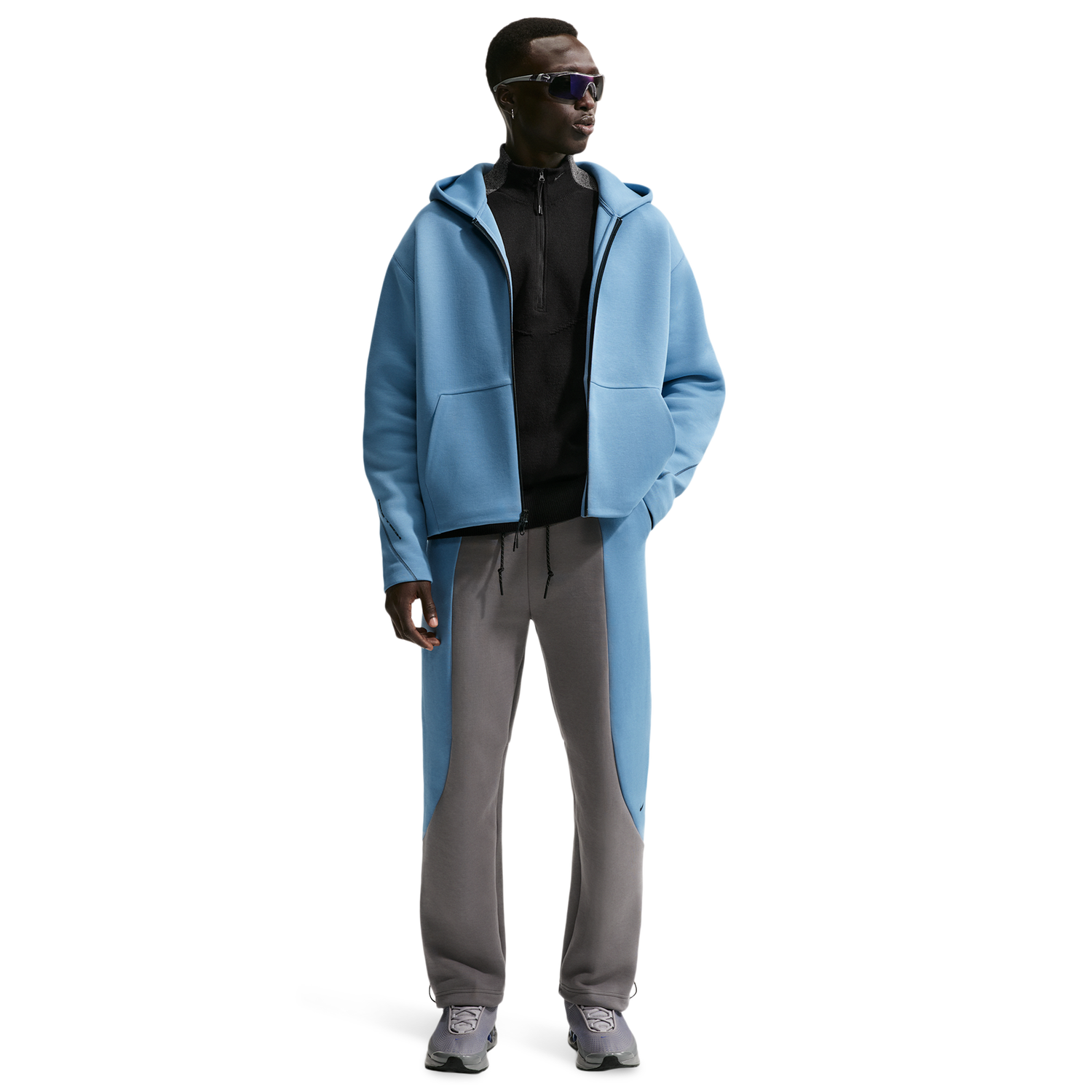 Nike Tech Fleece Pro Cb Open Hem Pants - Men's - Pencil Point/Work Blue/Black