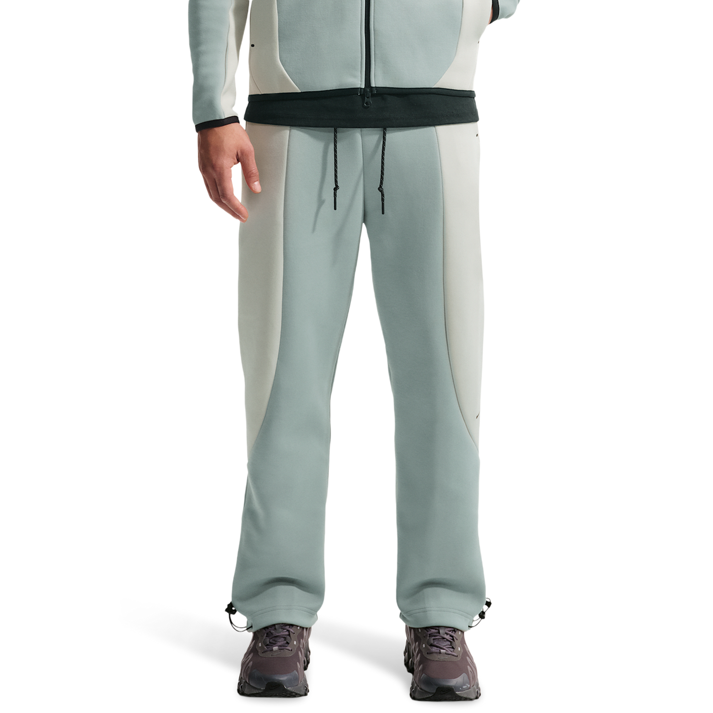 Nike Tech Fleece Pro Cb Open Hem Pants - Men's - Light Bone/Black/Light Pumice