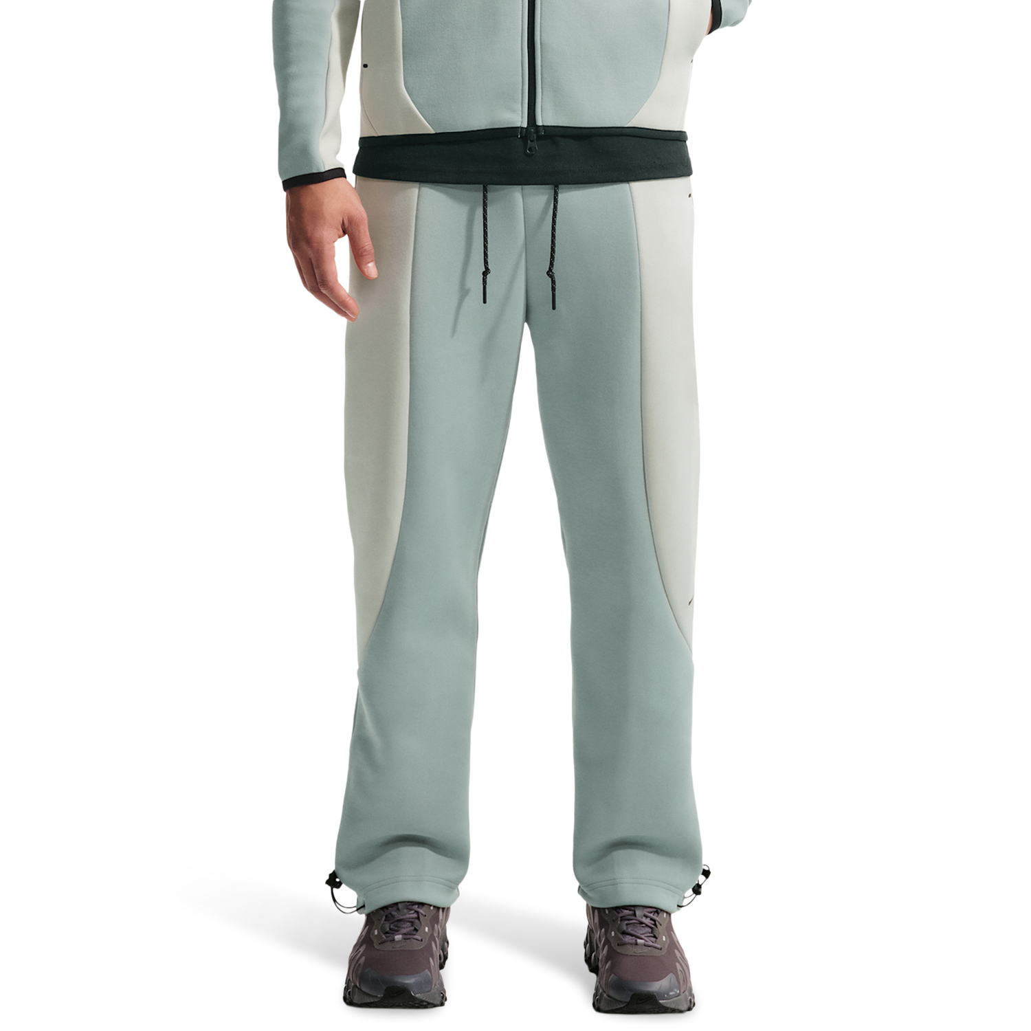 Nike Tech Fleece Pro Cb Open Hem Pants - Men's - Light Bone/Black/Light Pumice