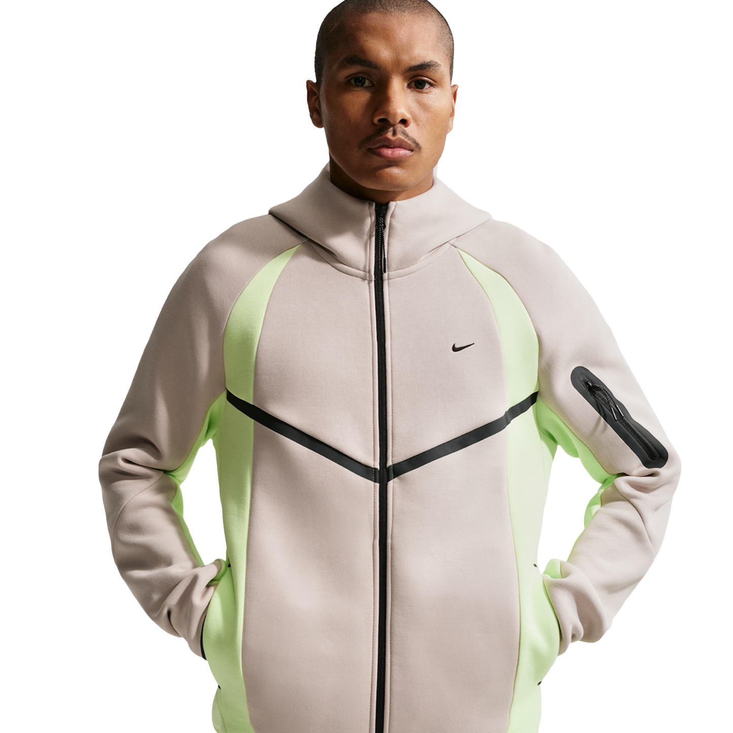 Nike Tech Fleece Pro Wear Full-Zip Jacket - Men's - Beige/Green