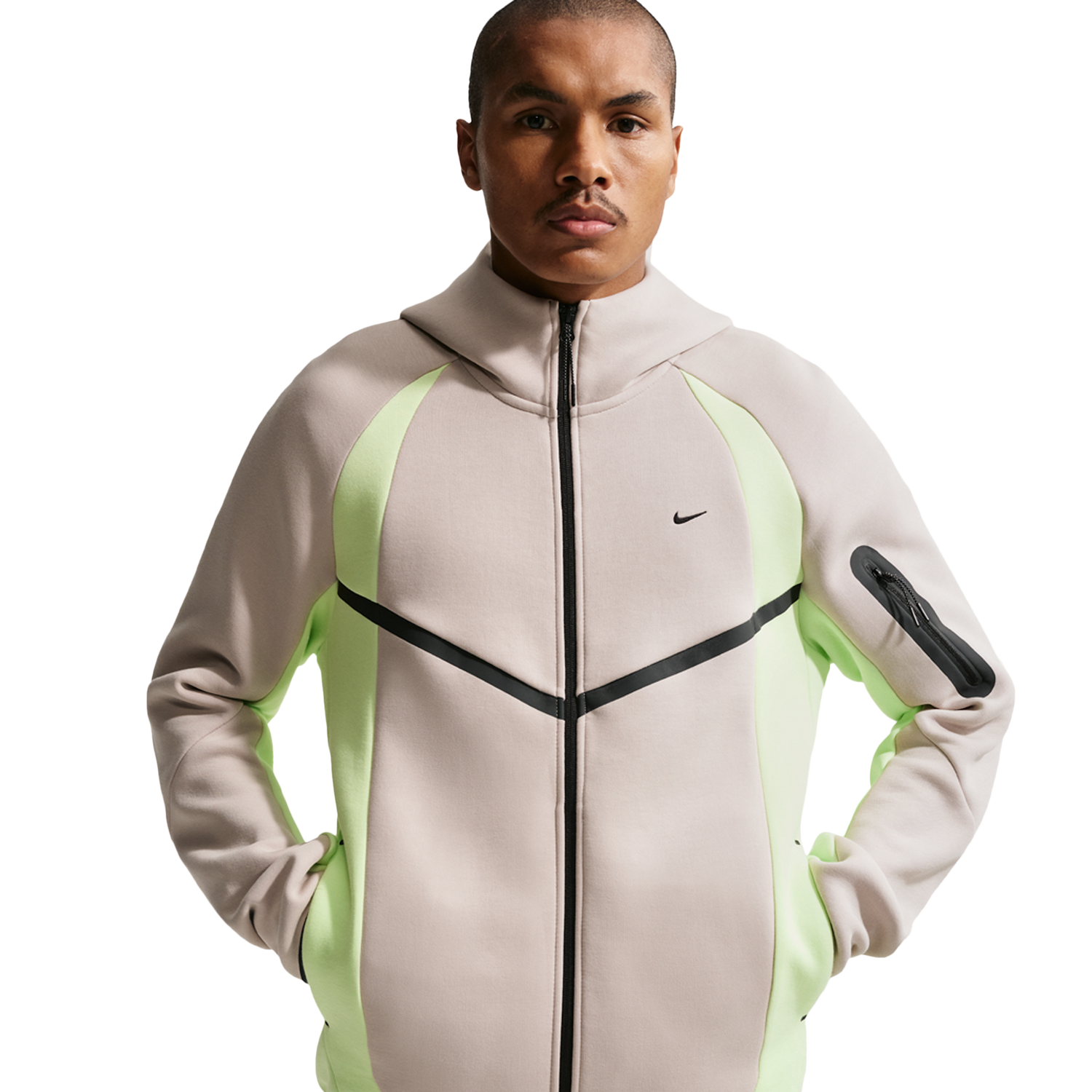 Nike Tech Fleece Pro Wear Full-Zip Jacket - Men's - Beige/Green