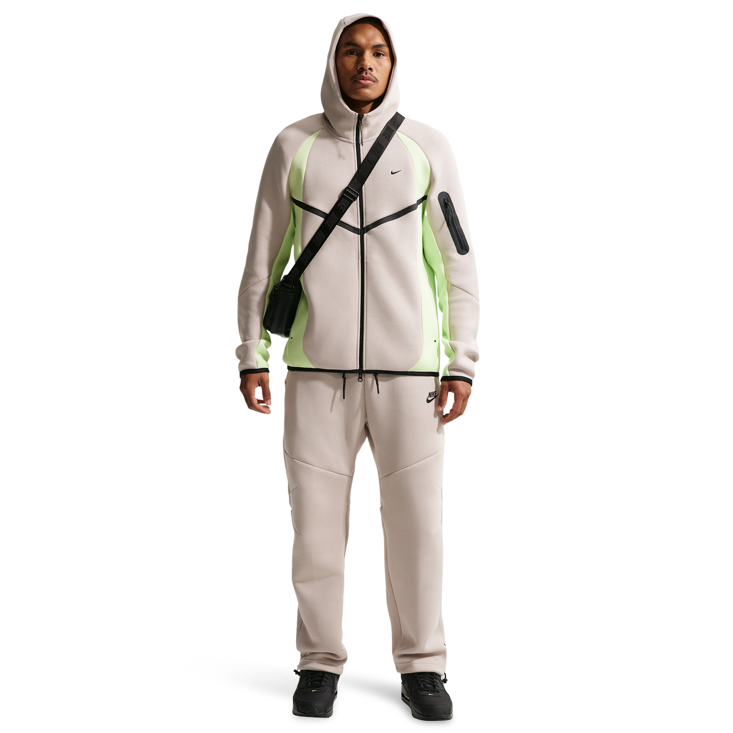 Nike Tech Fleece Pro Wear Full-Zip Jacket - Men's - Beige/Green