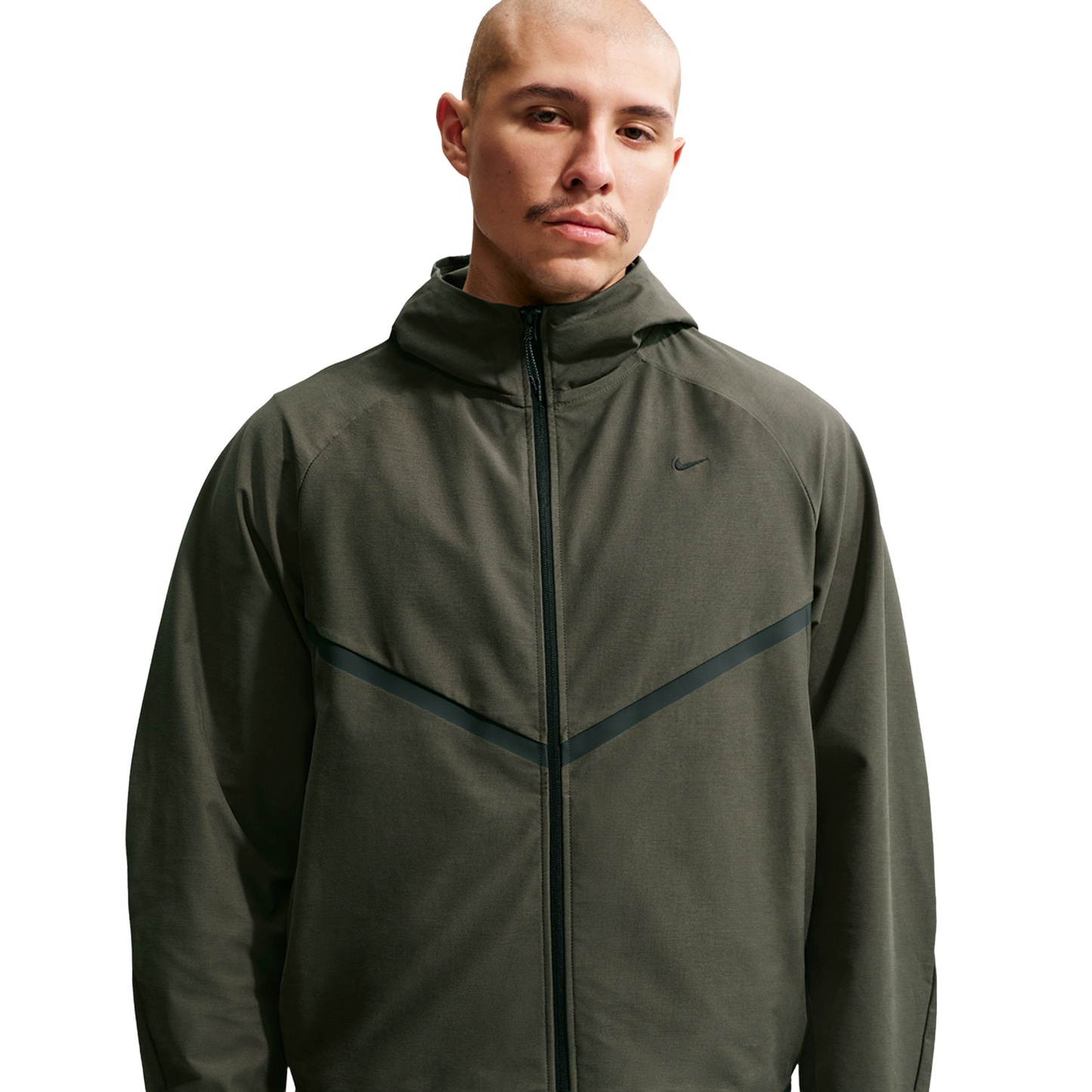 Nike Tech Shori Knit Full-Zip Jacket - Men's - Black/Cargo Khaki