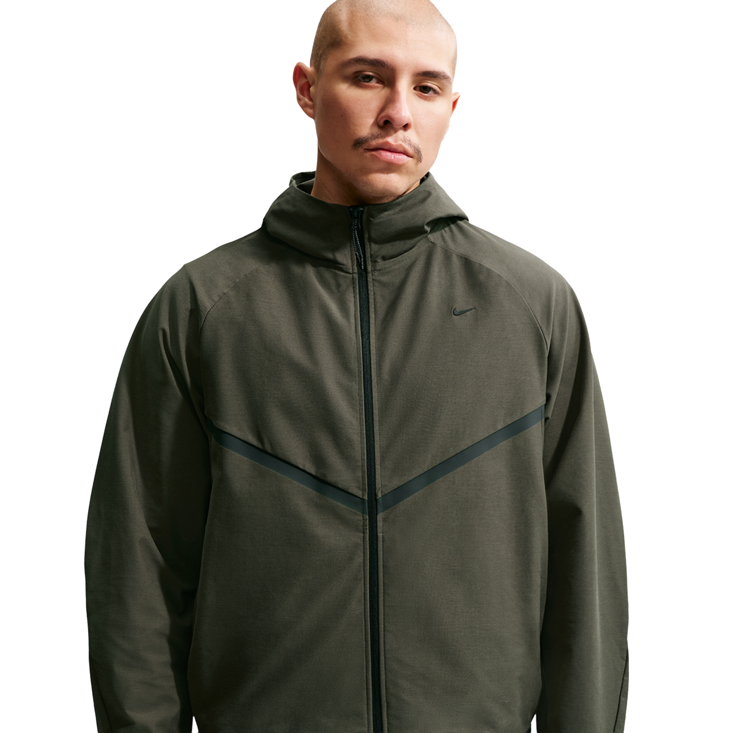 Nike Tech Shori Knit Full-Zip Jacket - Men's - Black/Cargo Khaki