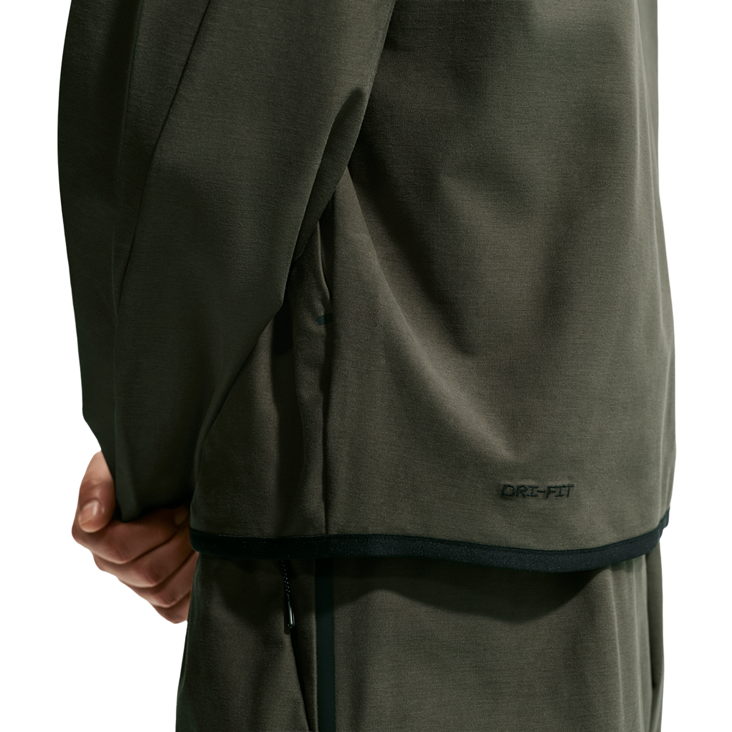 Nike Tech Shori Knit Full-Zip Jacket - Men's - Black/Cargo Khaki