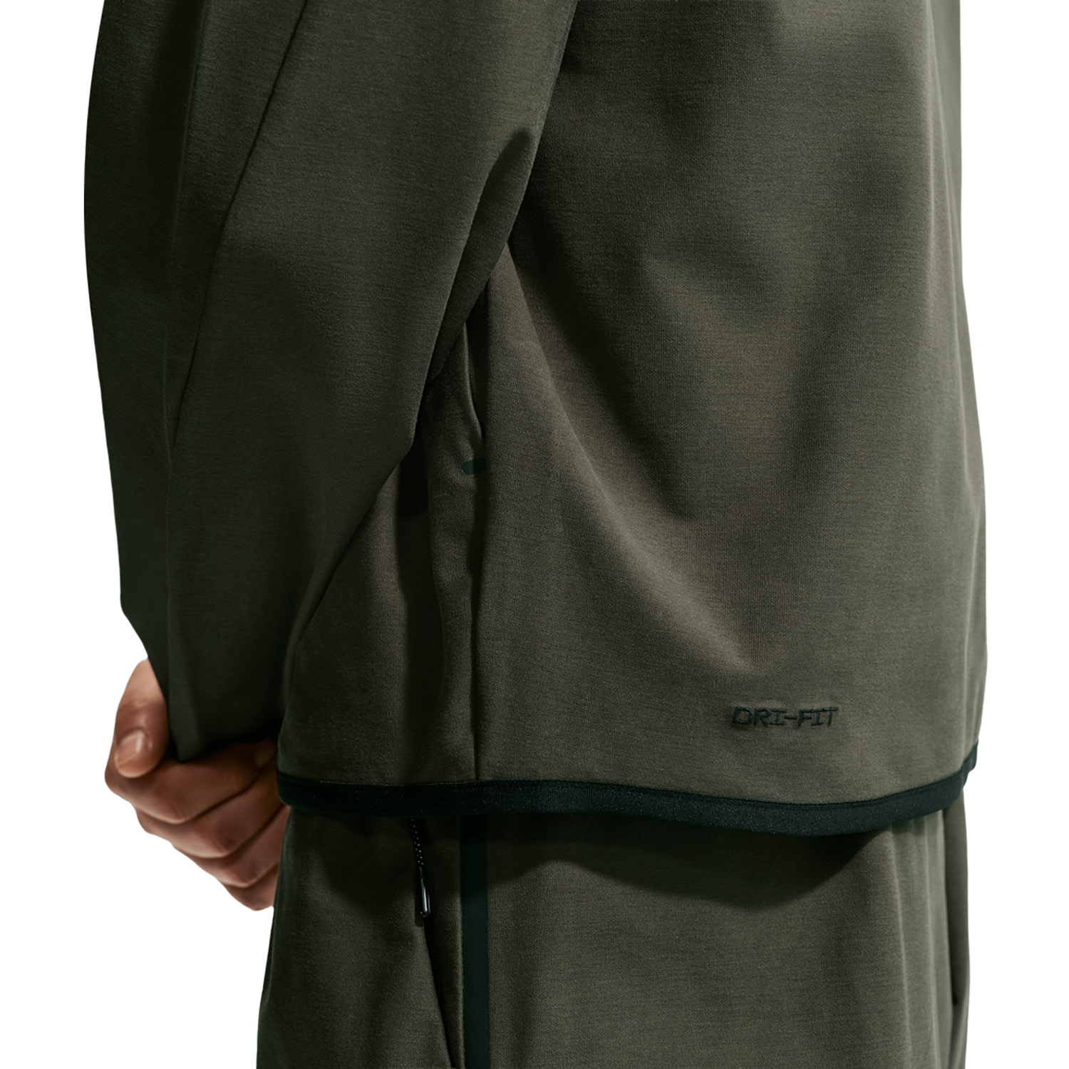 Nike Tech Shori Knit Full-Zip Jacket - Men's - Black/Cargo Khaki
