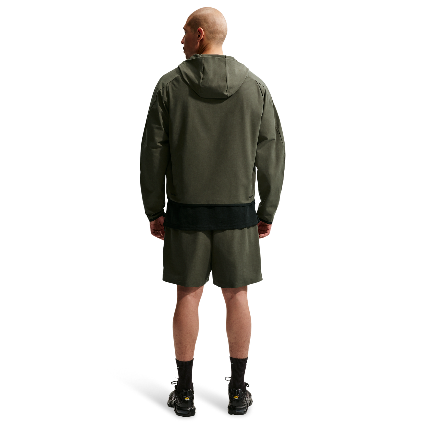 Nike Tech Shori Knit Full-Zip Jacket - Men's - Black/Cargo Khaki
