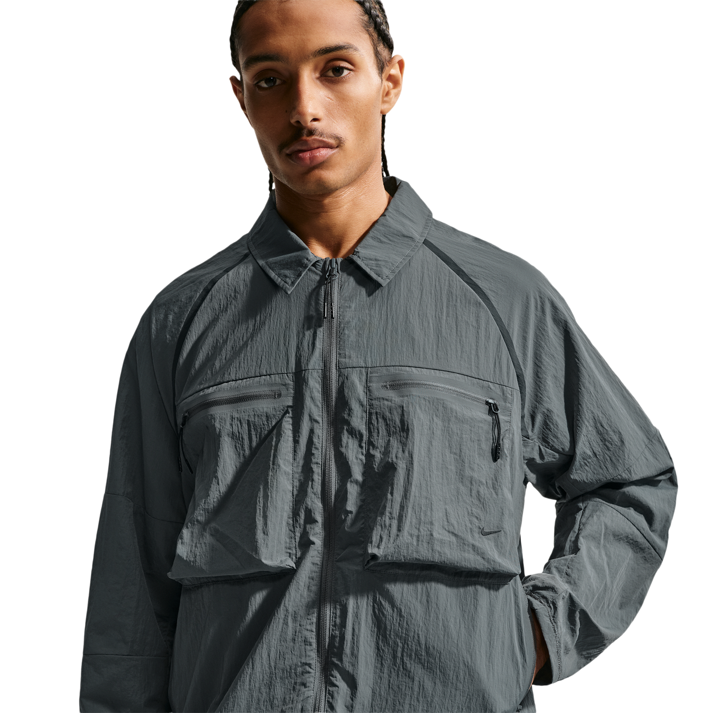 Nike Tech Ergo Utility Long Sleve Shirt - Men's - Iron Grey/Black