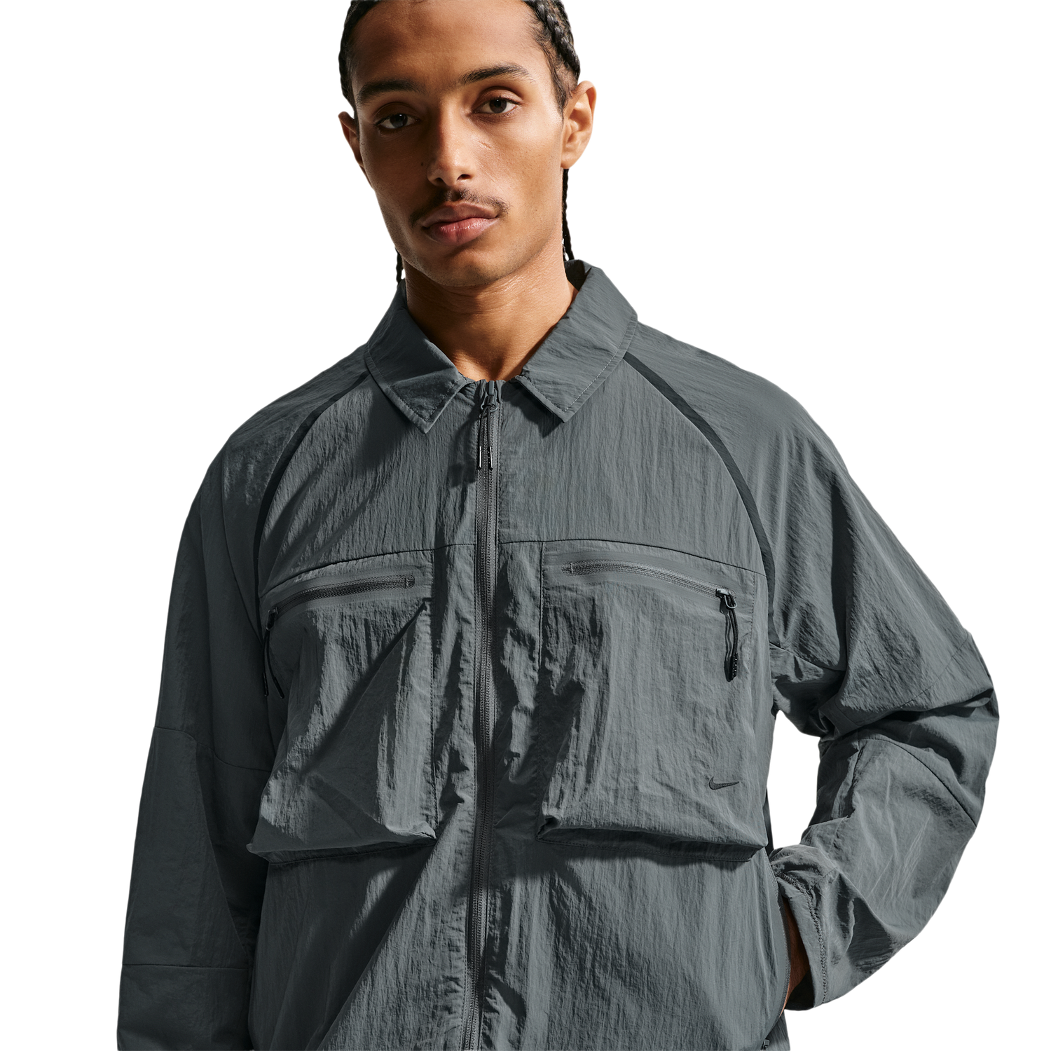 Nike Tech Ergo Utility Long Sleve Shirt - Men's - Iron Grey/Black