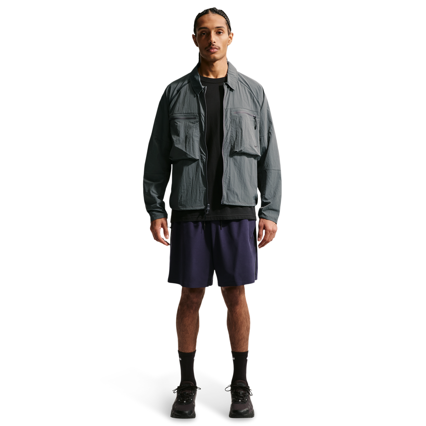 Nike Tech Ergo Utility Long Sleve Shirt - Men's - Iron Grey/Black