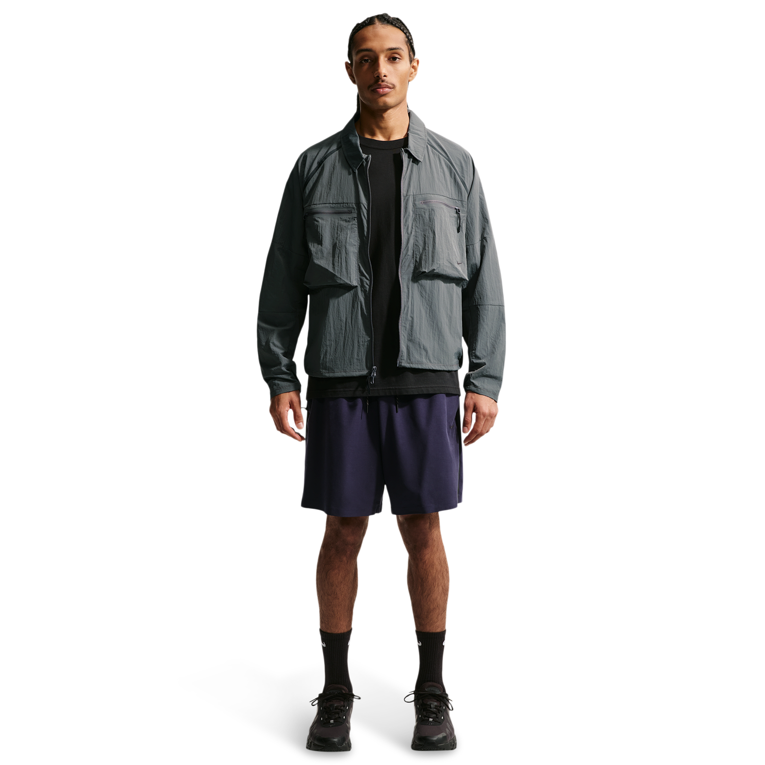 Nike Tech Ergo Utility Long Sleve Shirt - Men's - Iron Grey/Black