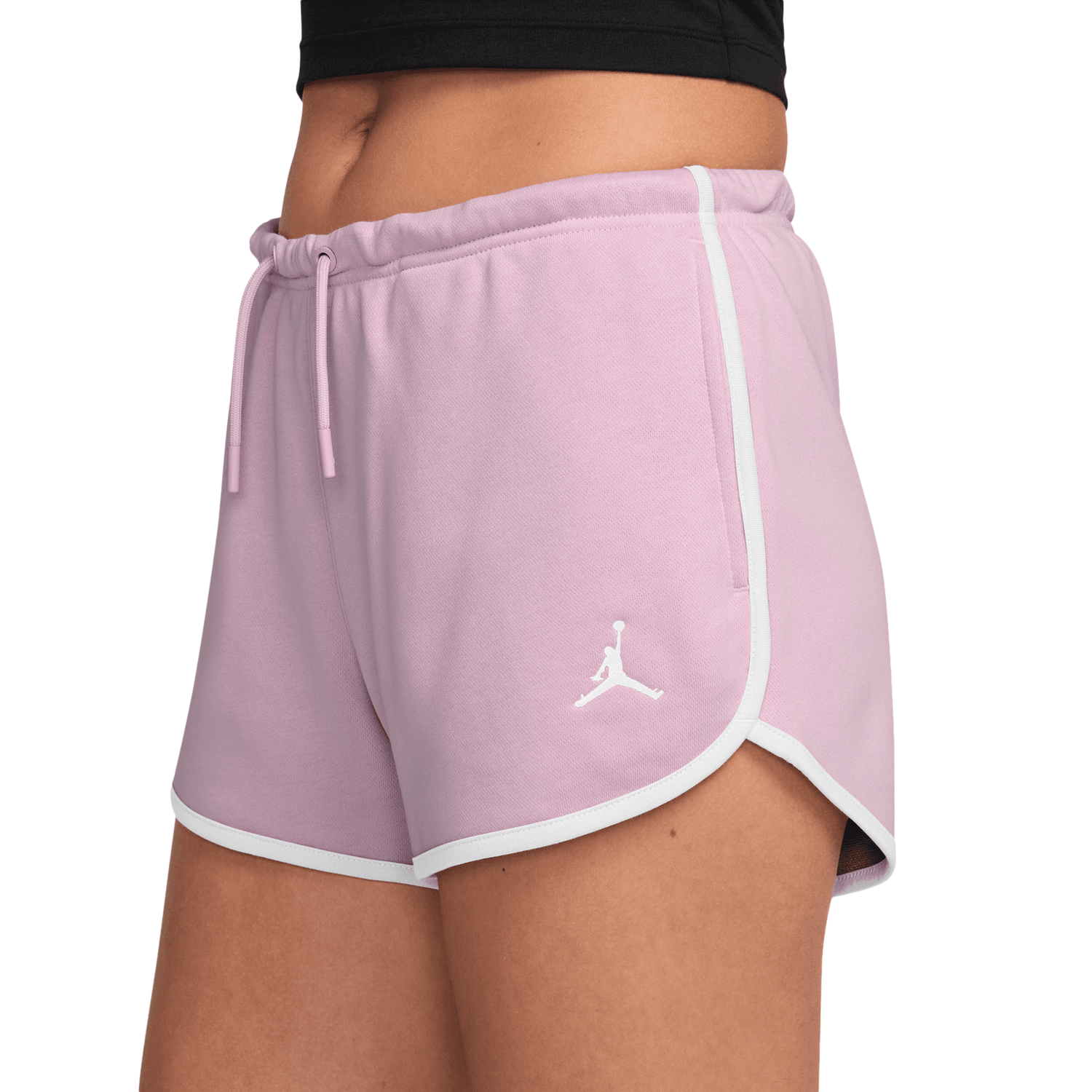 Jordan BRK Fleece FT NOV Shorts - Women's - Iced Carmine/White
