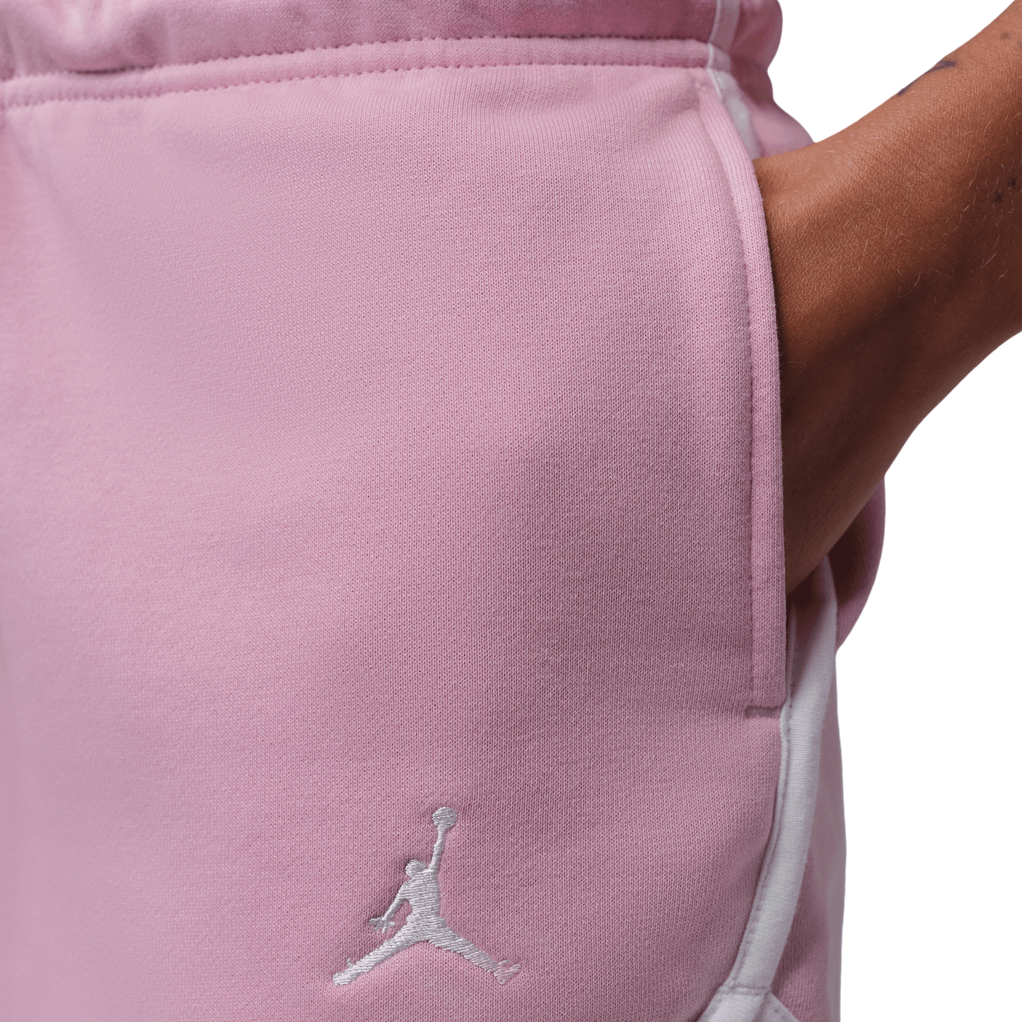 Jordan BRK Fleece FT NOV Shorts - Women's - Iced Carmine/White