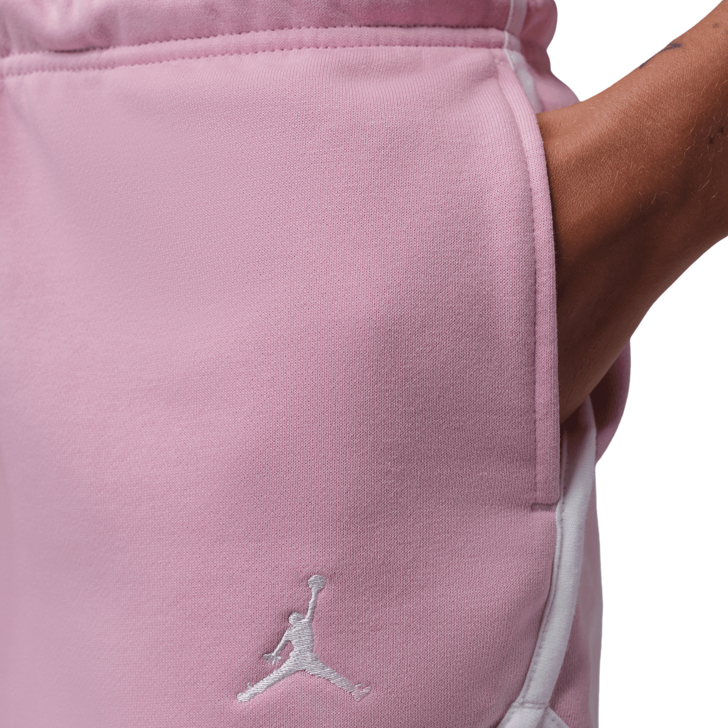 Jordan BRK Fleece FT NOV Shorts - Women's - Iced Carmine/White