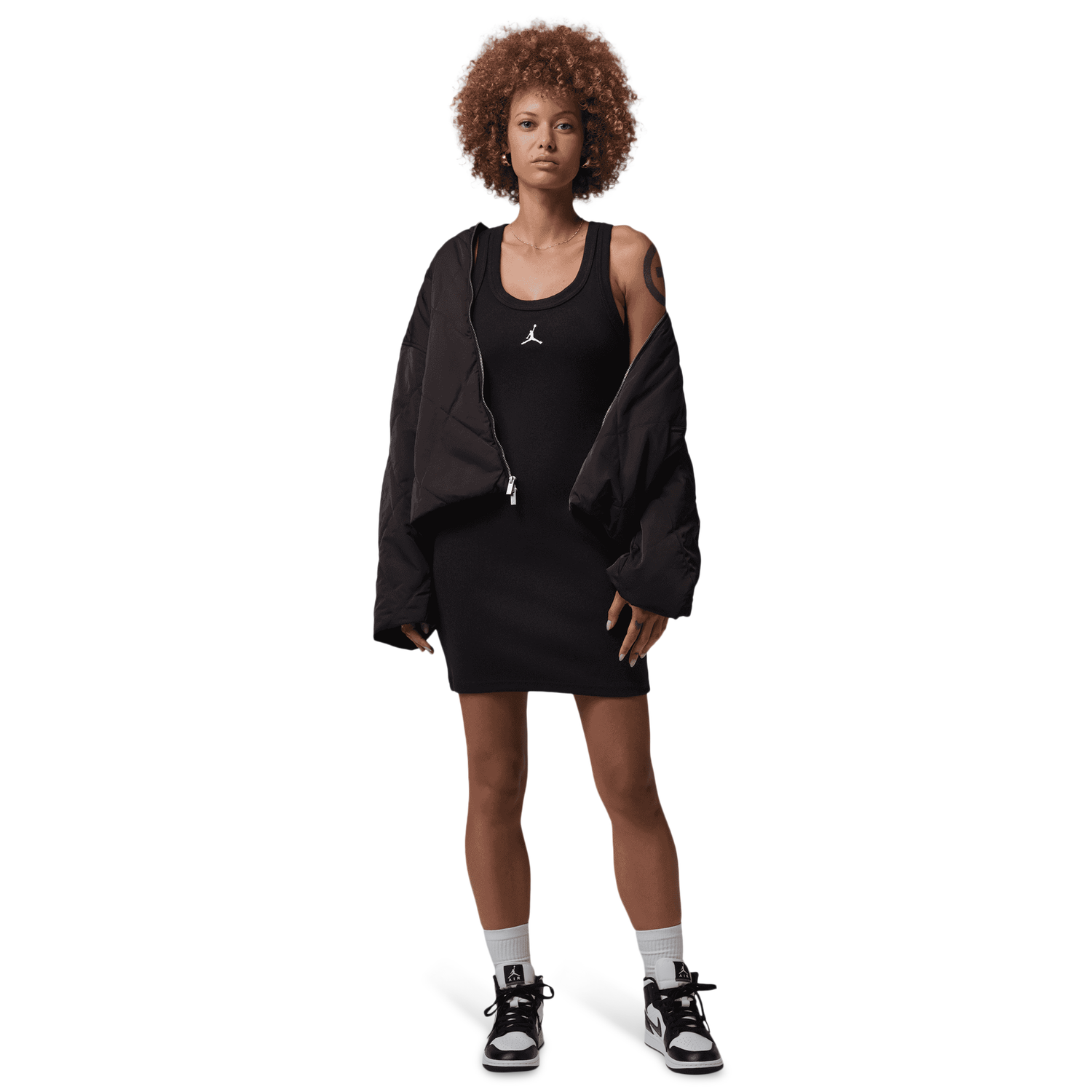Jordan BRK Essential Tank Dress - Women's - Black/White