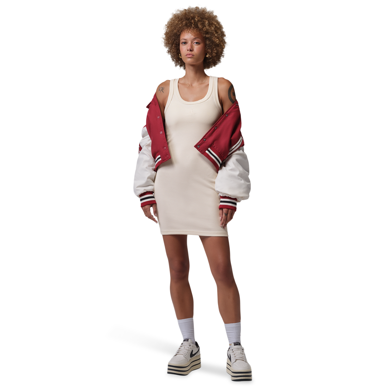 Jordan BRK Essential Tank Dress - Women's - Pale Ivory/Pale Ivory