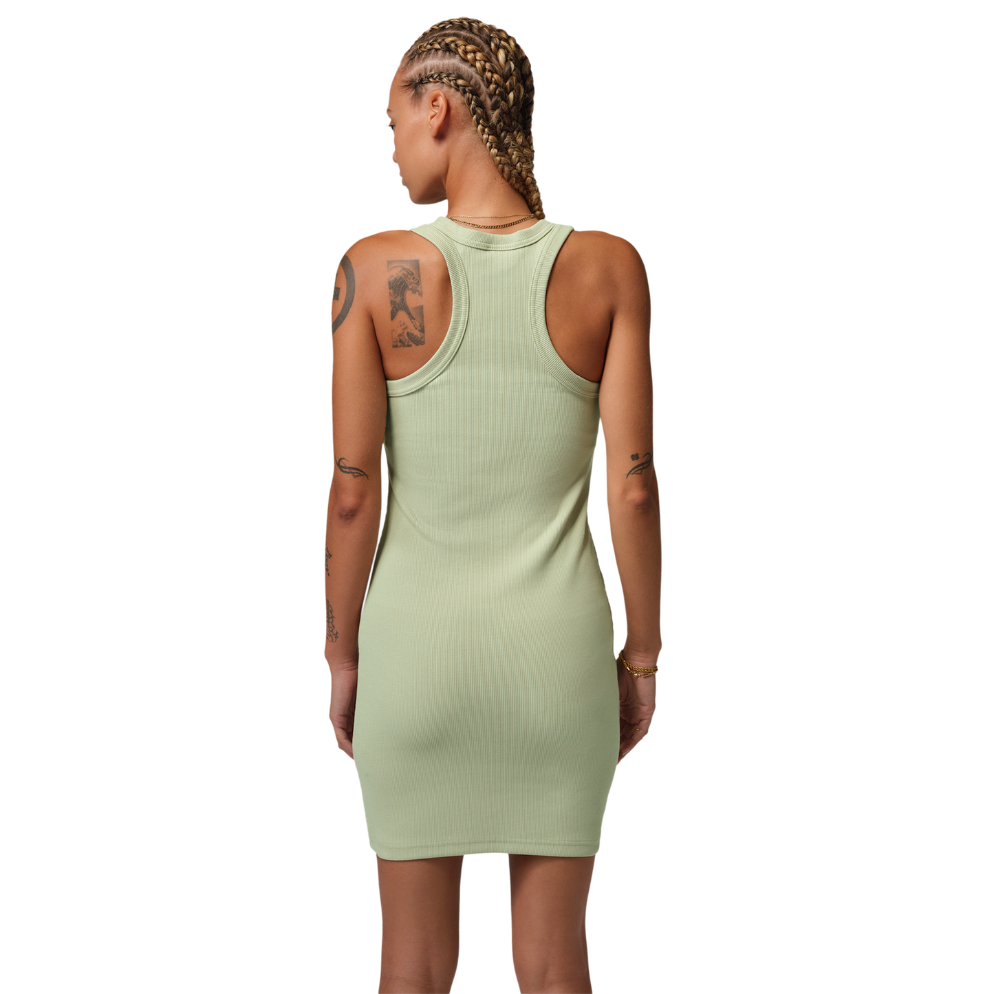 Jordan BRK Essential Tank Dress - Women's - Olive Aura/White