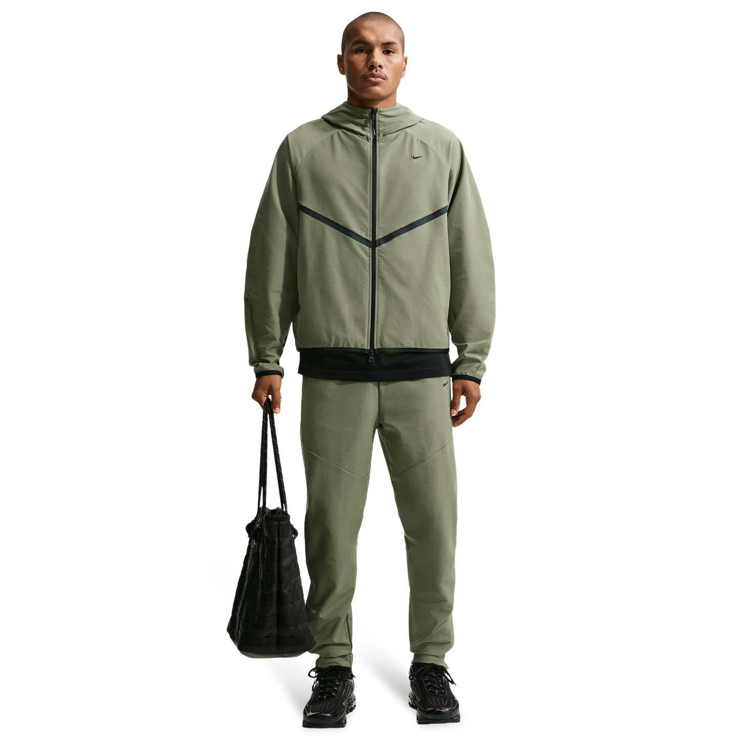 Nike Tech Shori Knit Drill Pant - Men's - Black/Silver Sage