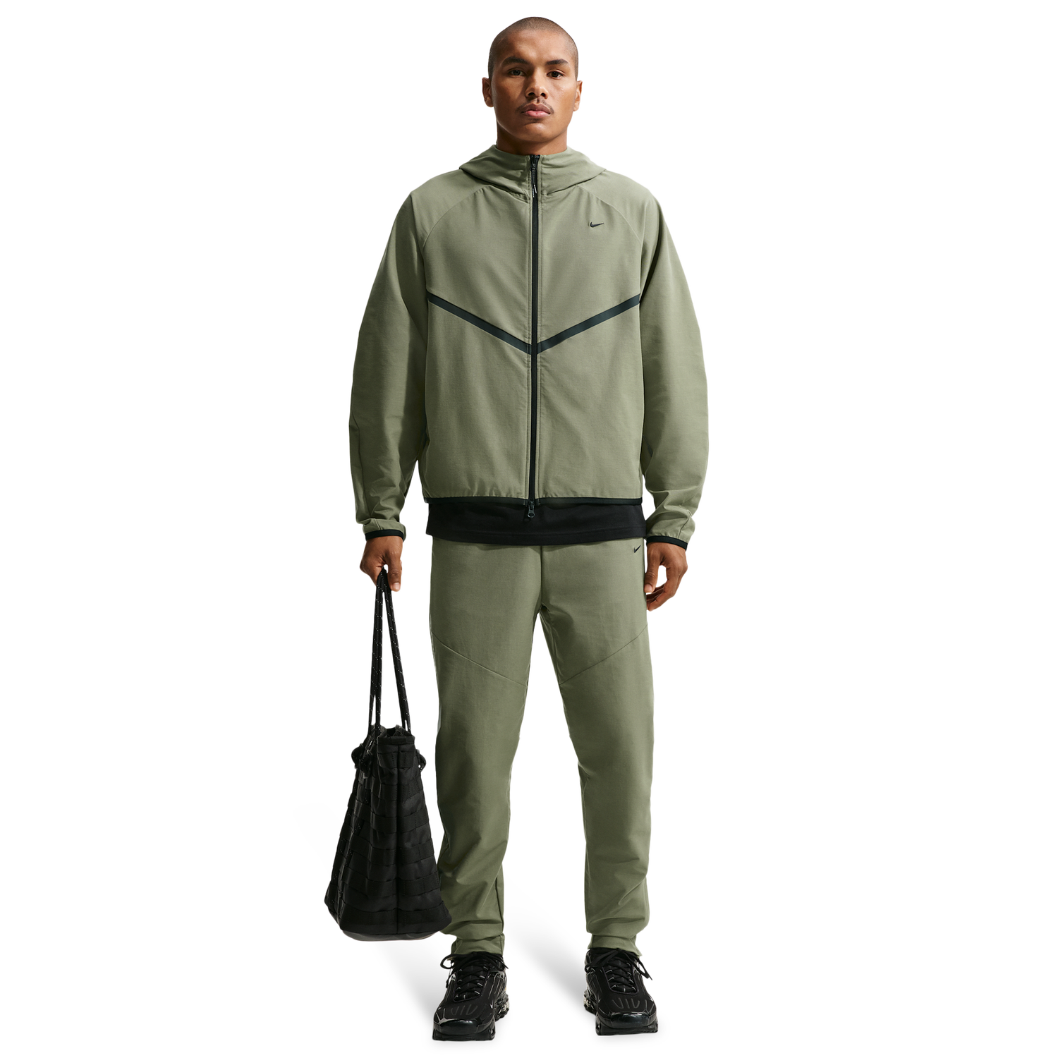Nike Tech Shori Knit Drill Pant - Men's - Black/Silver Sage