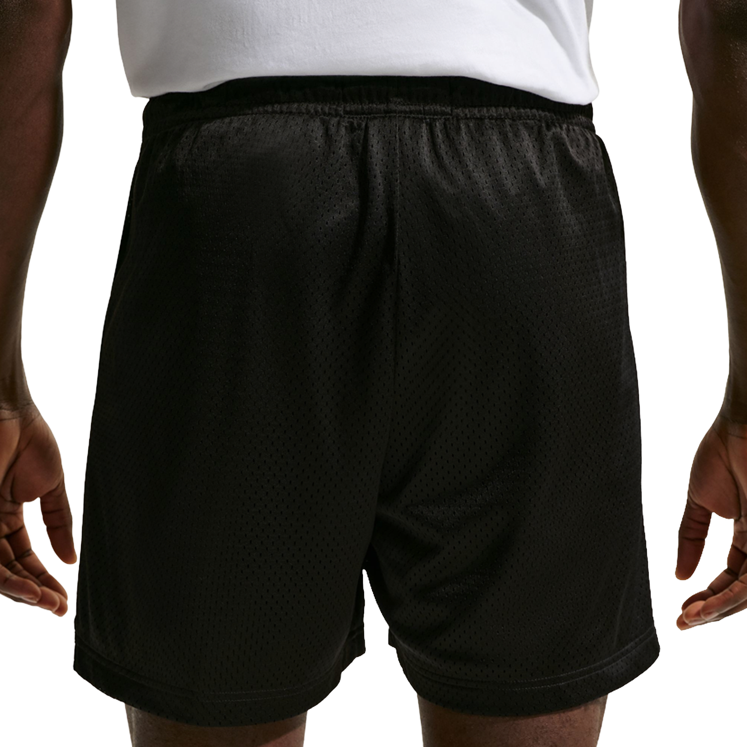 Nike Dri-FIT Standard Issue Mesh 5IN Shorts - Men's - White/Black