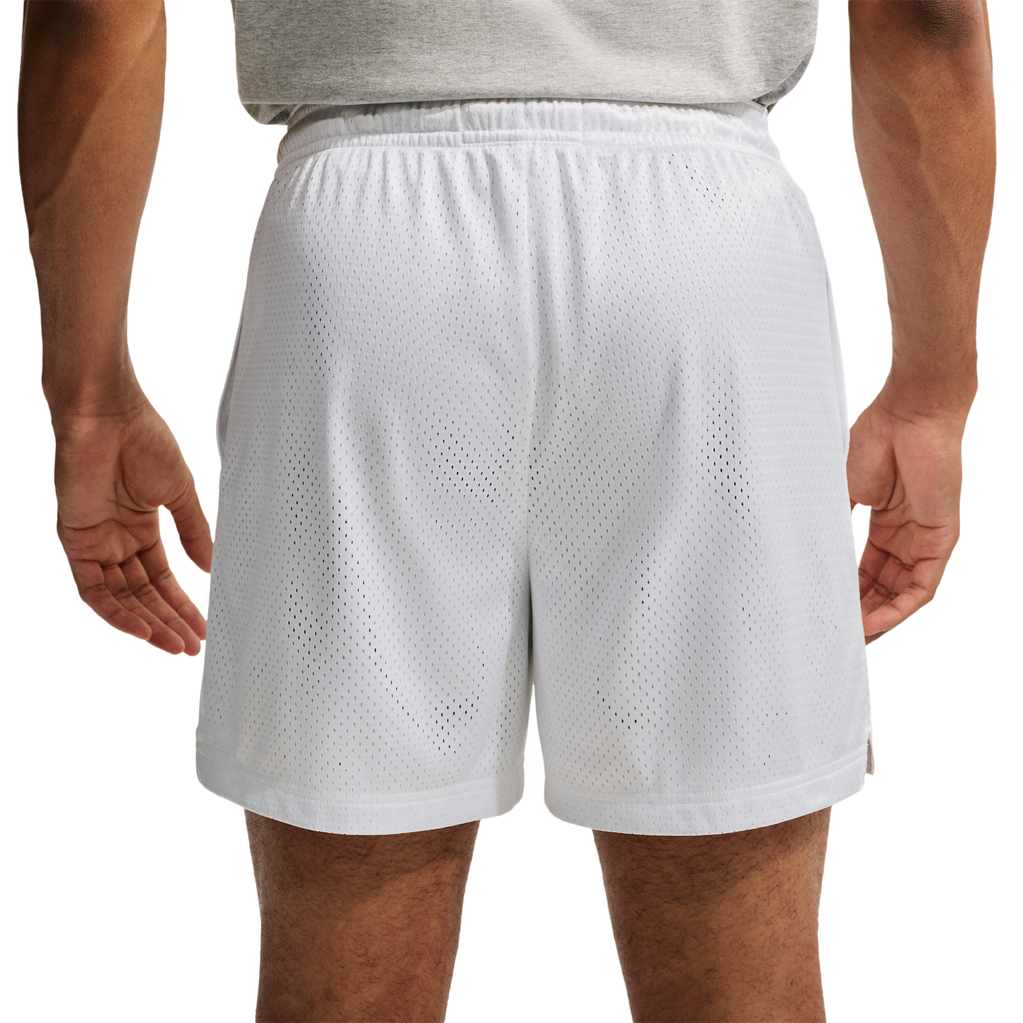 Nike Dri-FIT Standard Issue Mesh 5IN Shorts - Men's - Pale Ivory/White/Black